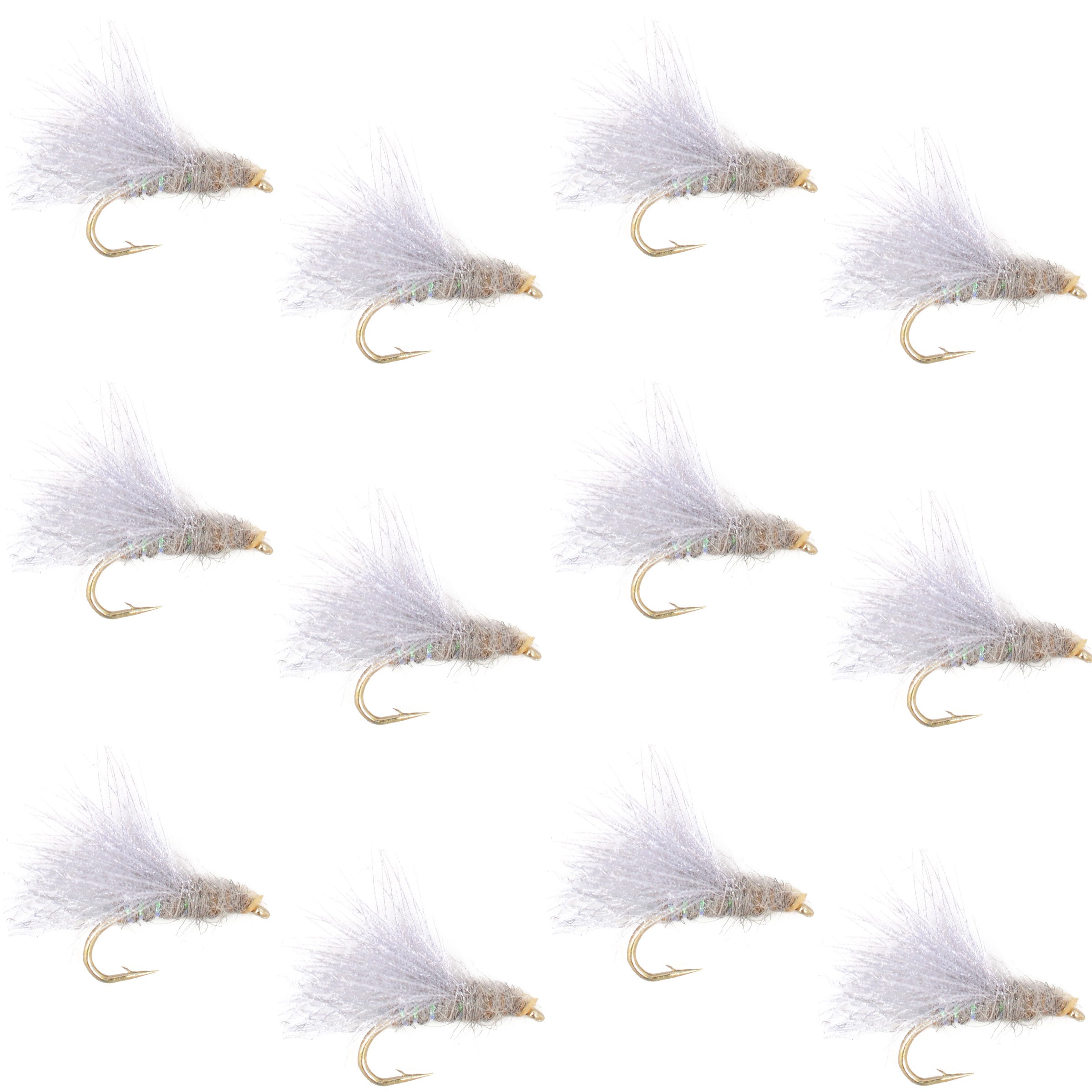 CDC Baetis Emerger BWO Wet Fly Fishing Flies - 1 Dozen Flies Hook Size 16
