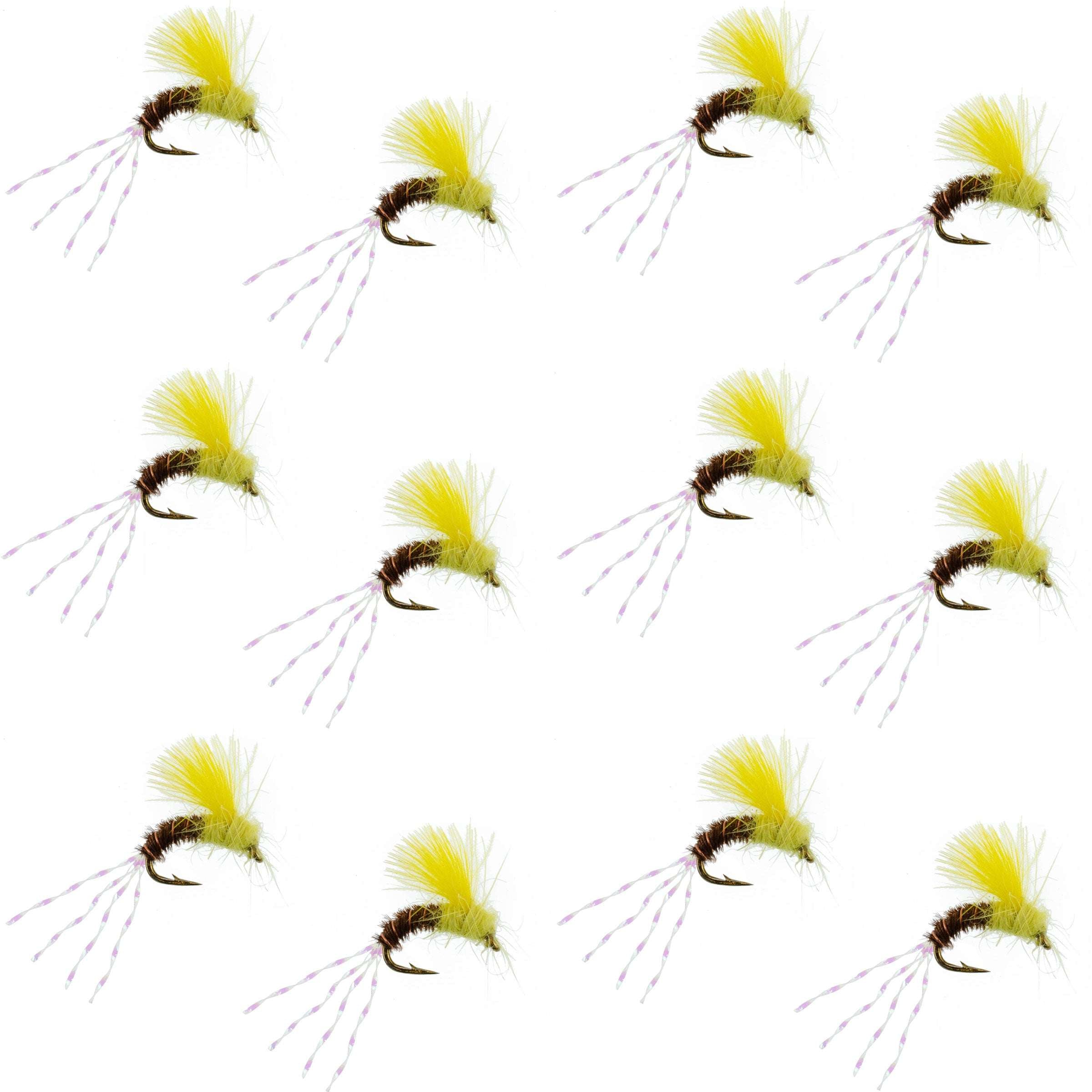 CDC Pale Morning Dun Emerger PMD Fishing Fly - 12 Flies Size 18