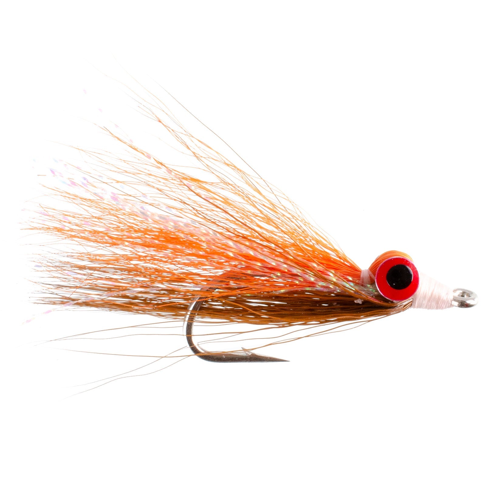 Clouser Freshwater Deep Minnow Brown Orange Sunfish - Moscas de pesca con mosca Streamer - 4 moscas para trucha y lubina - Tamaño del anzuelo 4 
