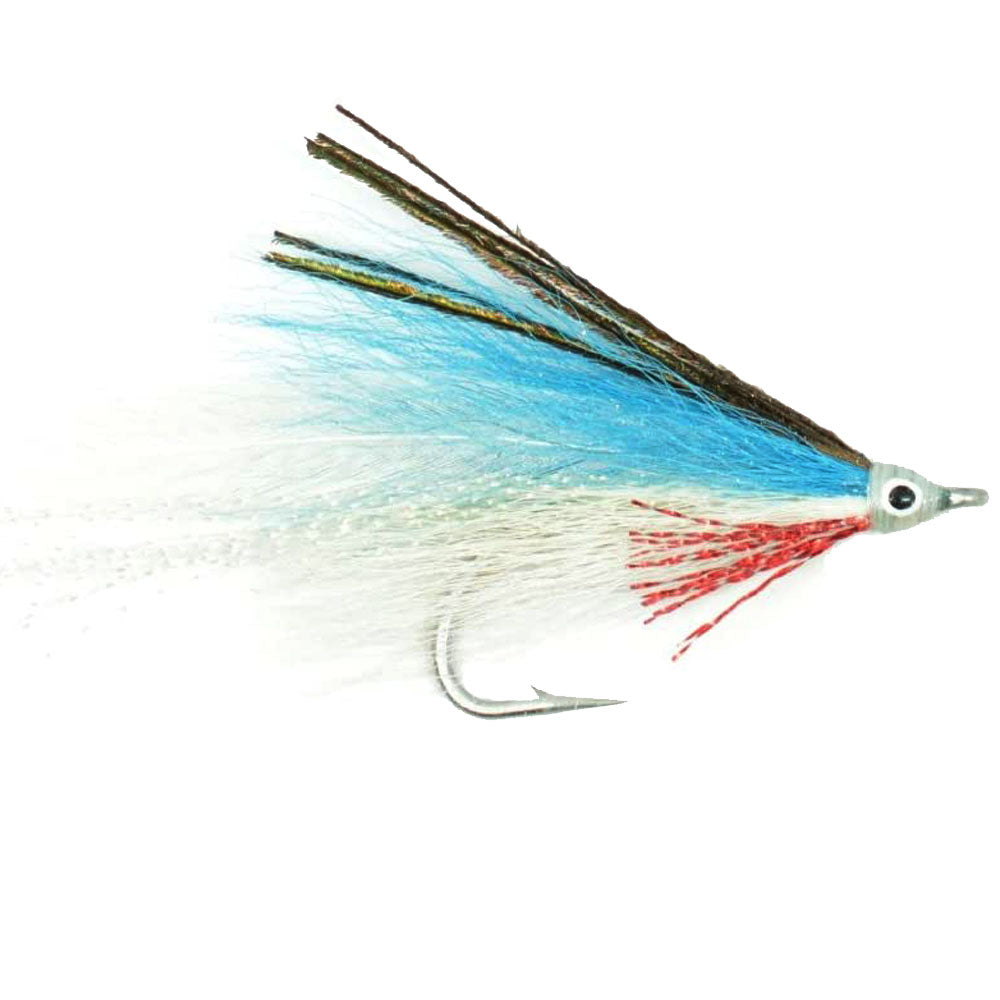 Lefty's Deceiver Saltwater Streamer Fly - Blue/White - 4 Flies Hook Size 1/0