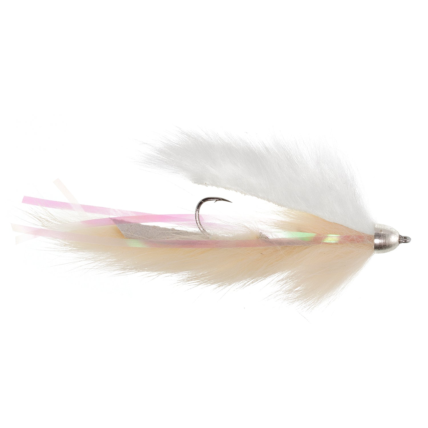 Moscas Dolly Llama Stinger Streamer – 3 moscas de pesca con mosca de Alaska para trucha arco iris de color carne y crema – Tamaño del gancho 4 