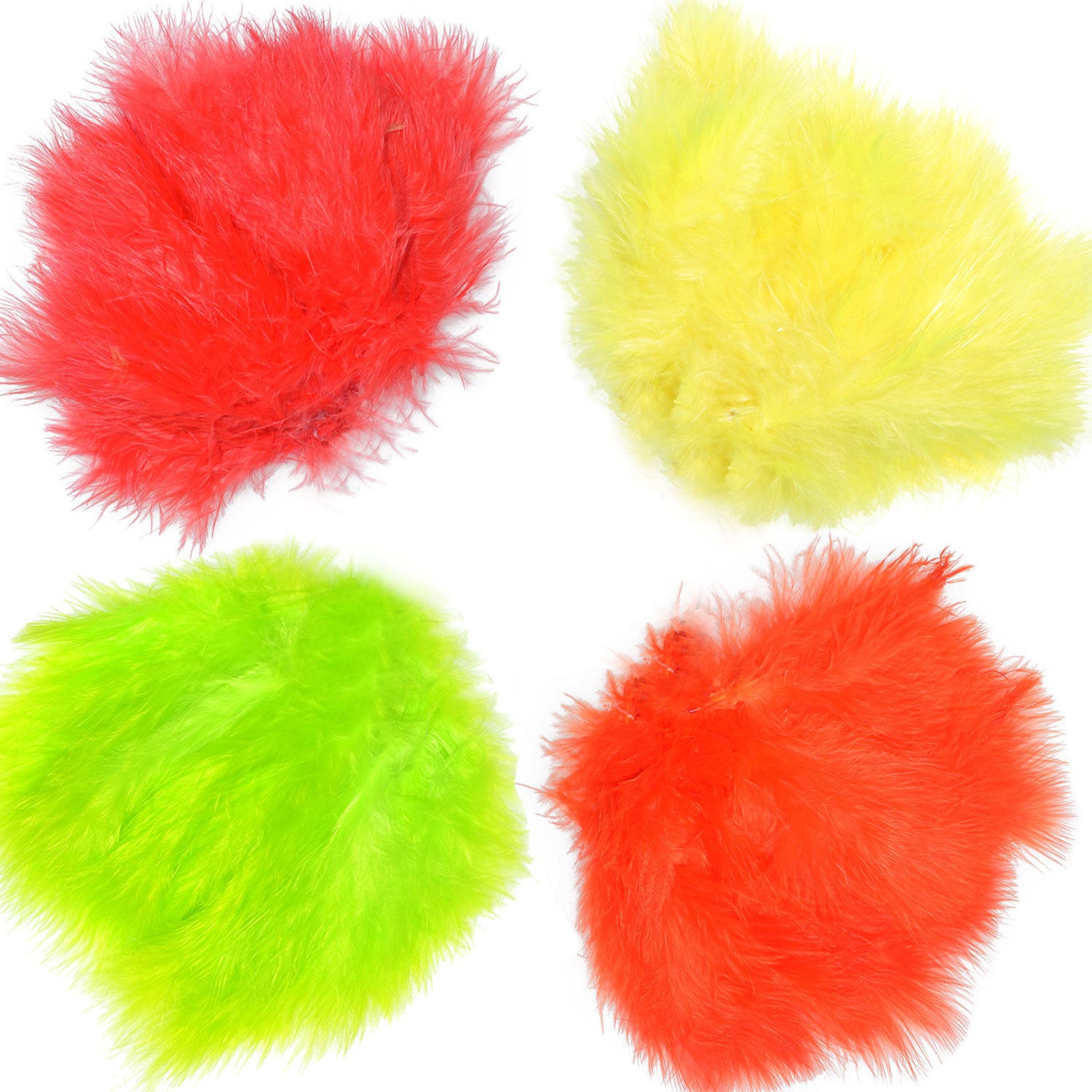 Fly Tying Materials - Select Woolly Bugger Marabou Fluorescent Colors - 1/8 Ounce