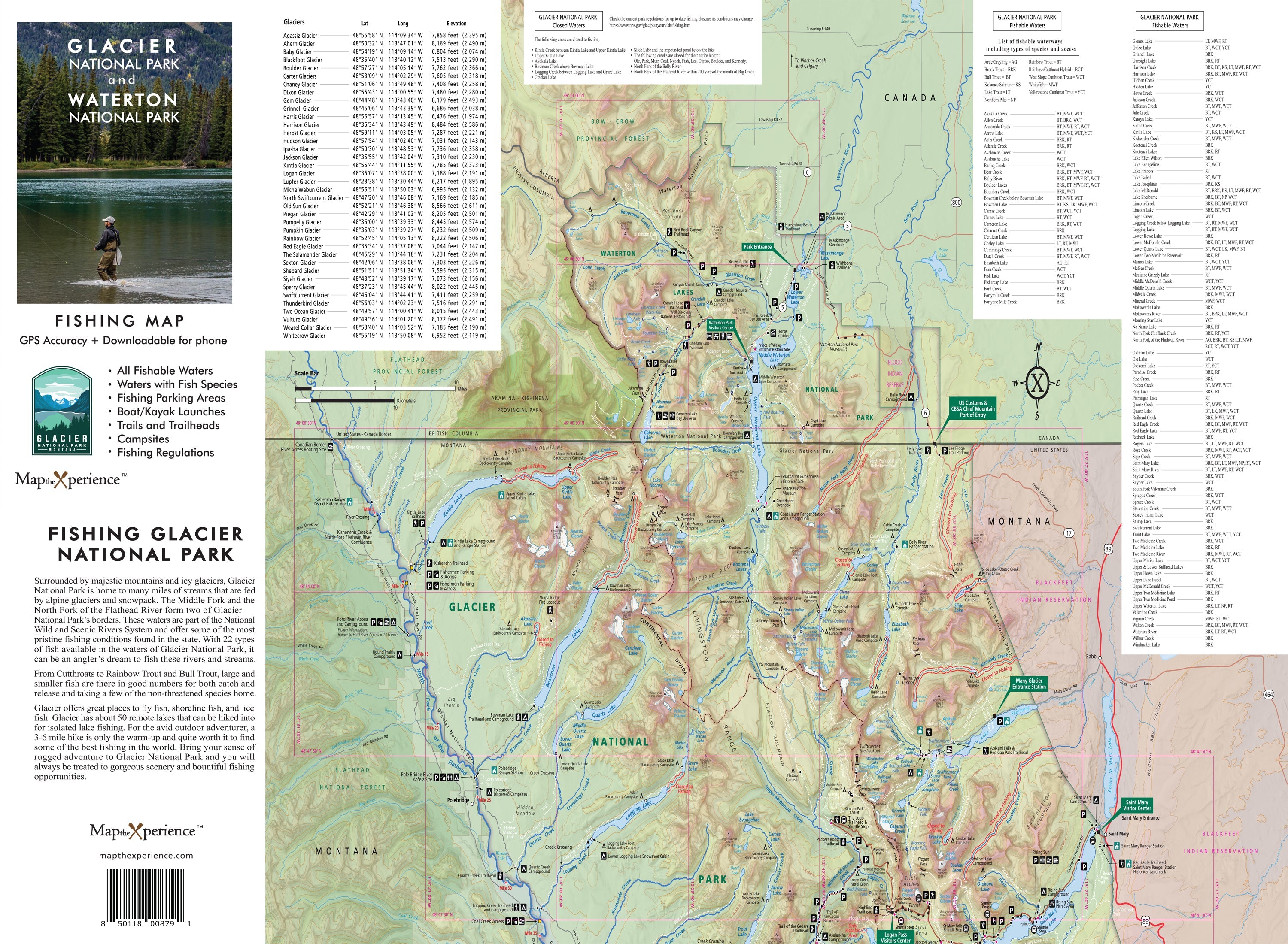 Glacier National Park Fishing Map | Access Guide