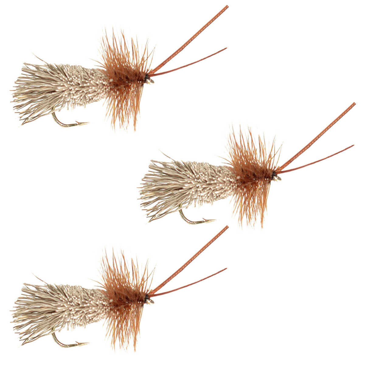 3 Pack Goddard Caddis Dry Fly - Size 14