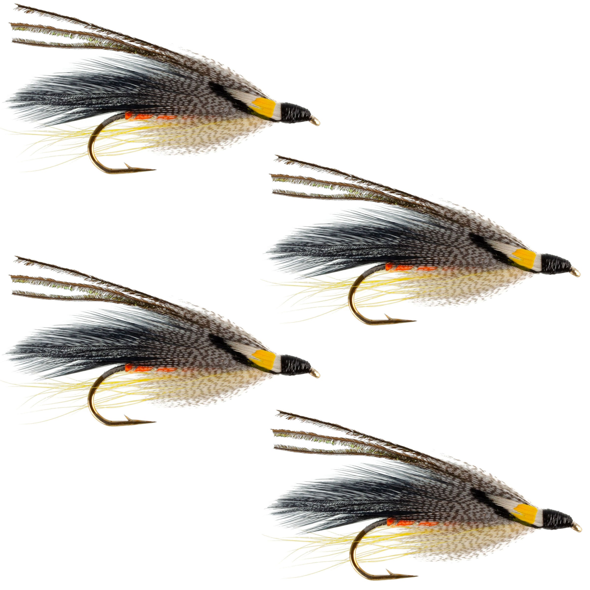 Gray Ghost Classic Streamer Flies - Set of 4- Hook Size 4