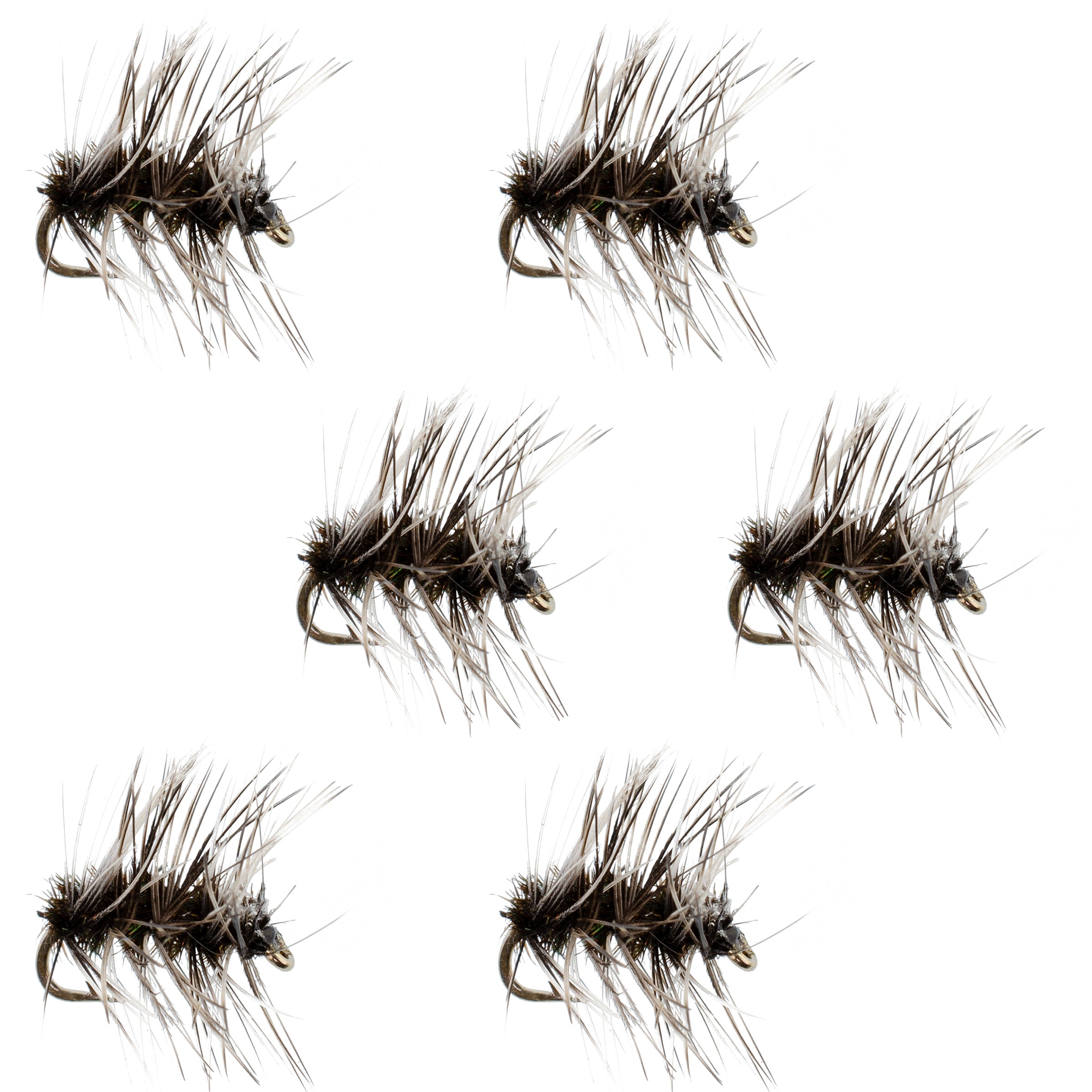 Griffiths Gnat Midge Trout Dry Fly Fishing Flies - 6 Flies Size 20