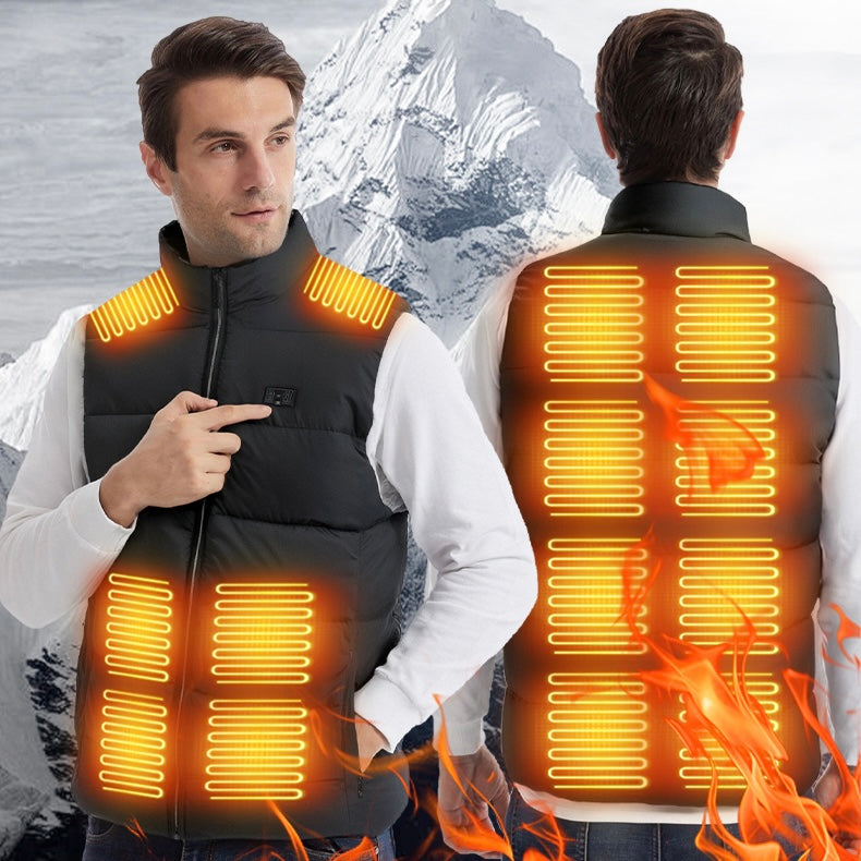 LITEGUEST USB Heated Vest with LED Light – Winter Outdoor Safety Gear