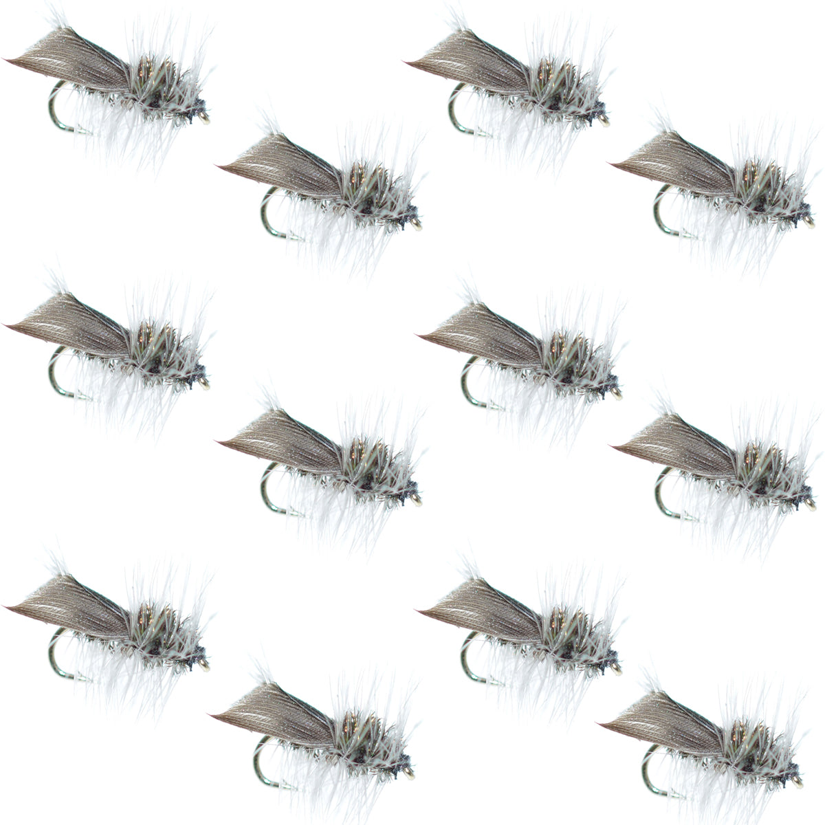 Hemingway Caddis Dry Fly - 1 docena de moscas anzuelo tamaño 16
