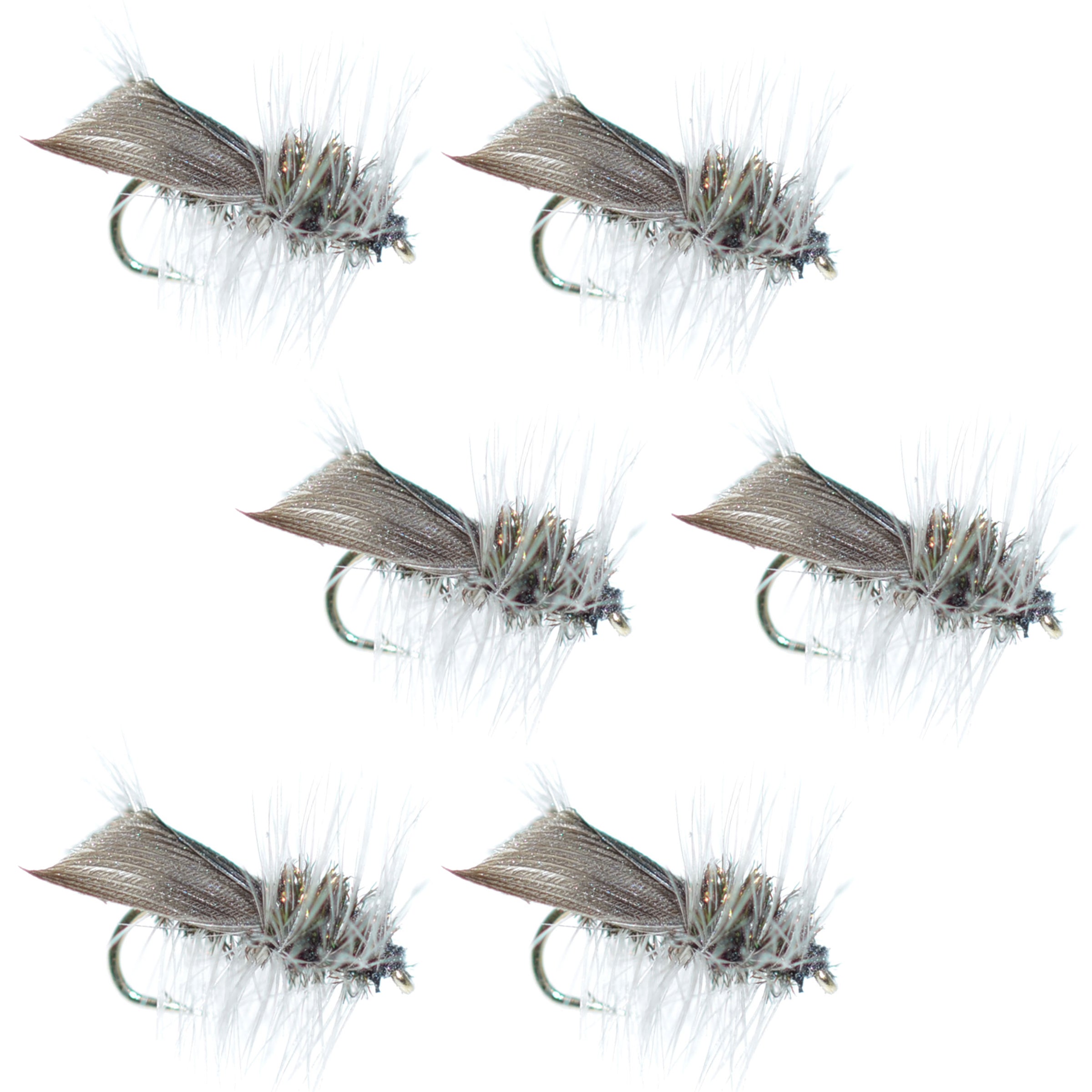 Hemingway Caddis Mosca Seca - 6 Moscas Anzuelo Talla 14