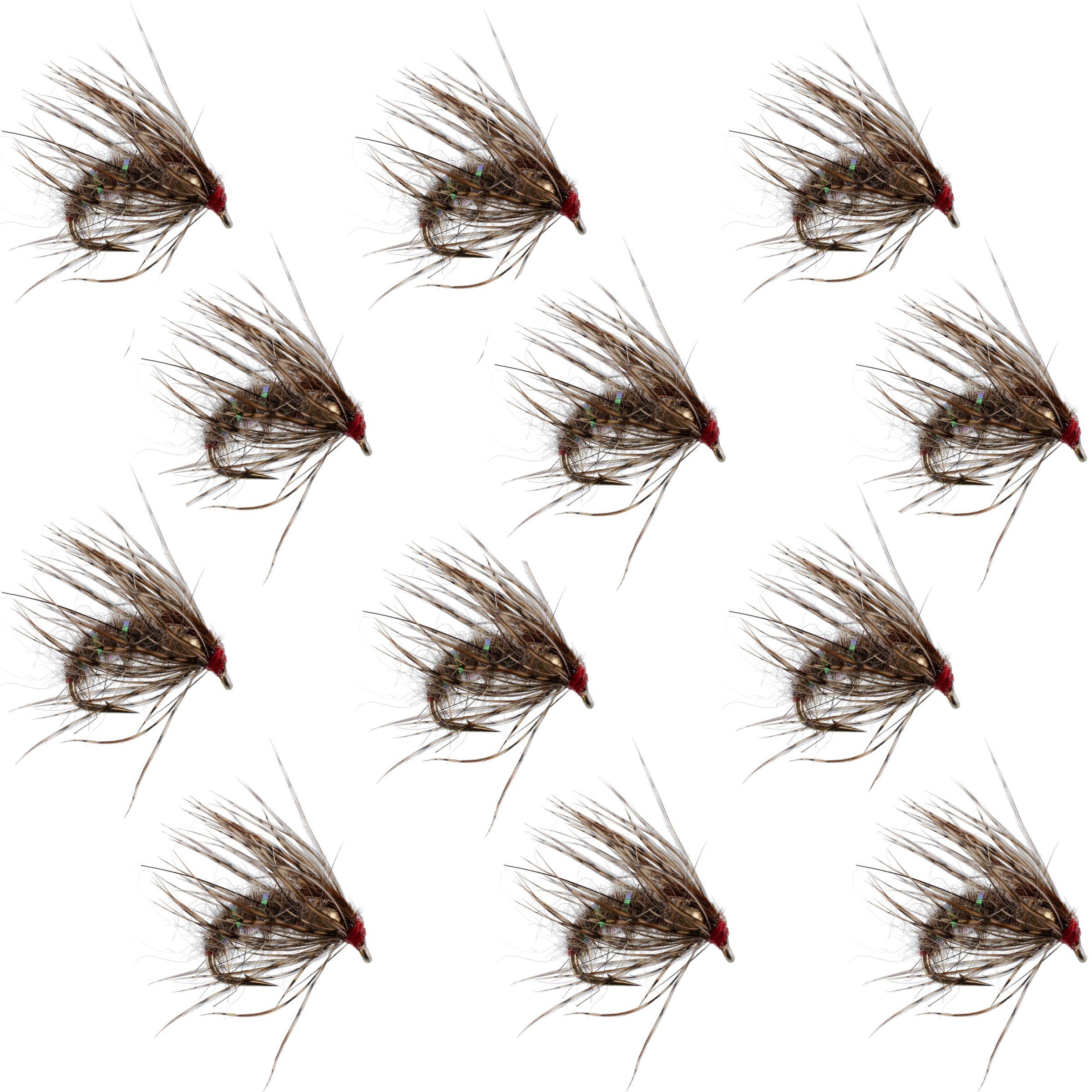 Hares Ear Holy Grail Caddis Pupa Emerger 12 Flies Hook Size 12