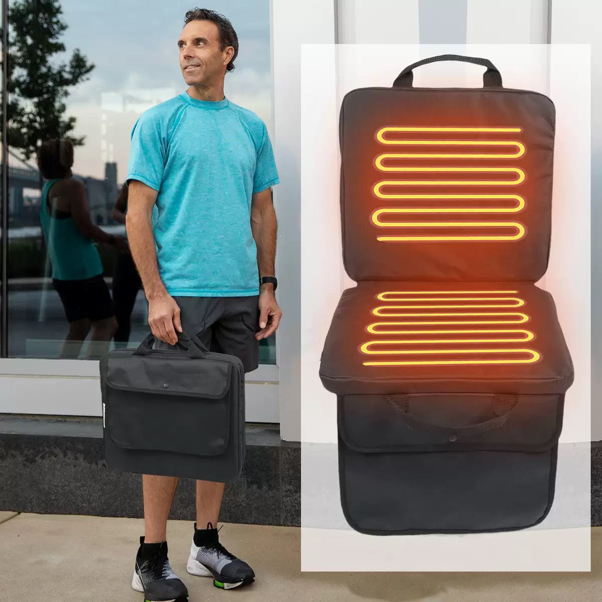 LITEGUEST USB Heated Stadium Seat Cushion – Warm Comfort on Bleachers