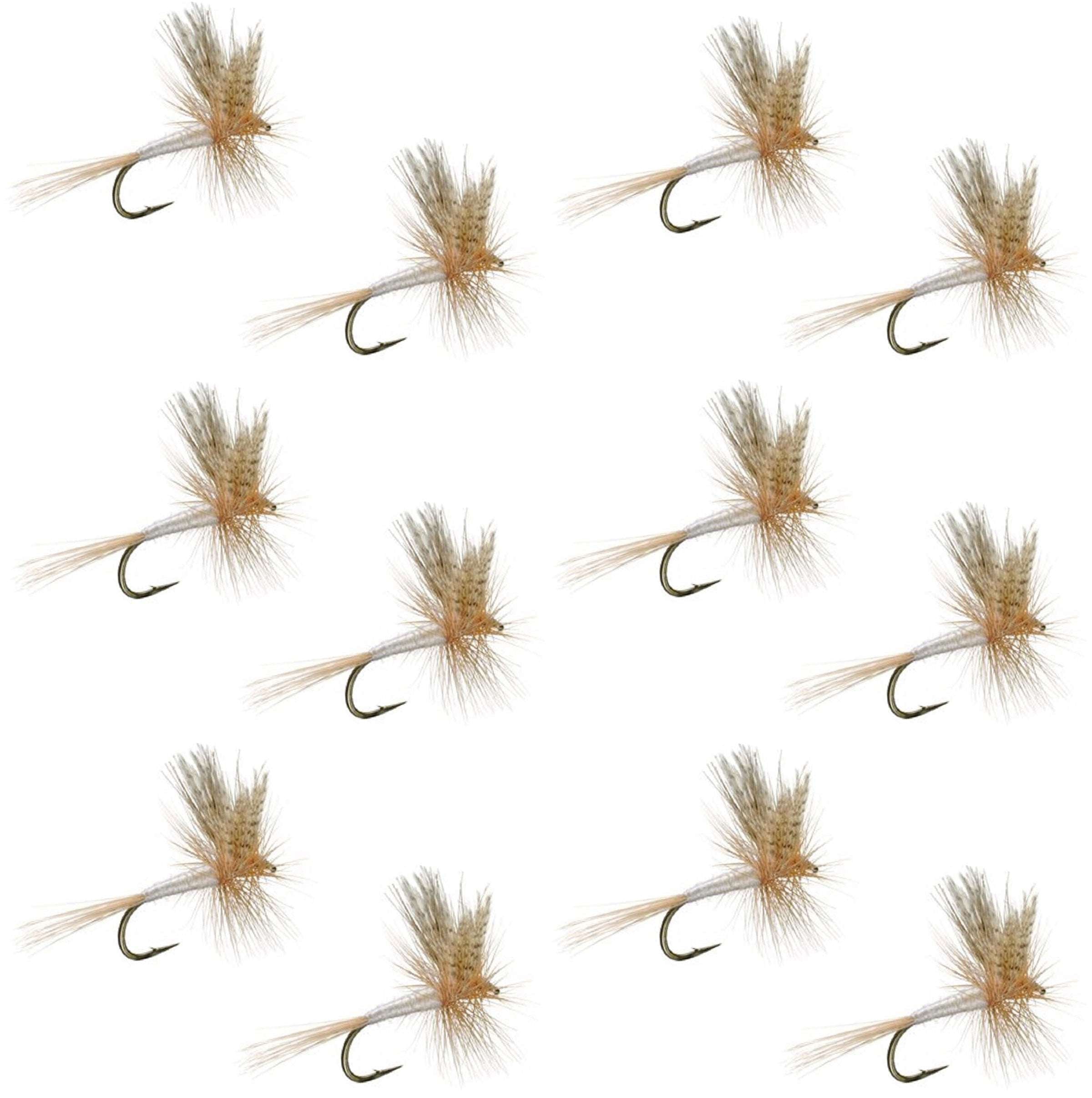 Light Cahill Classic Trout Dry Fly Fishing Fly - 1 Dozen Flies Size 20