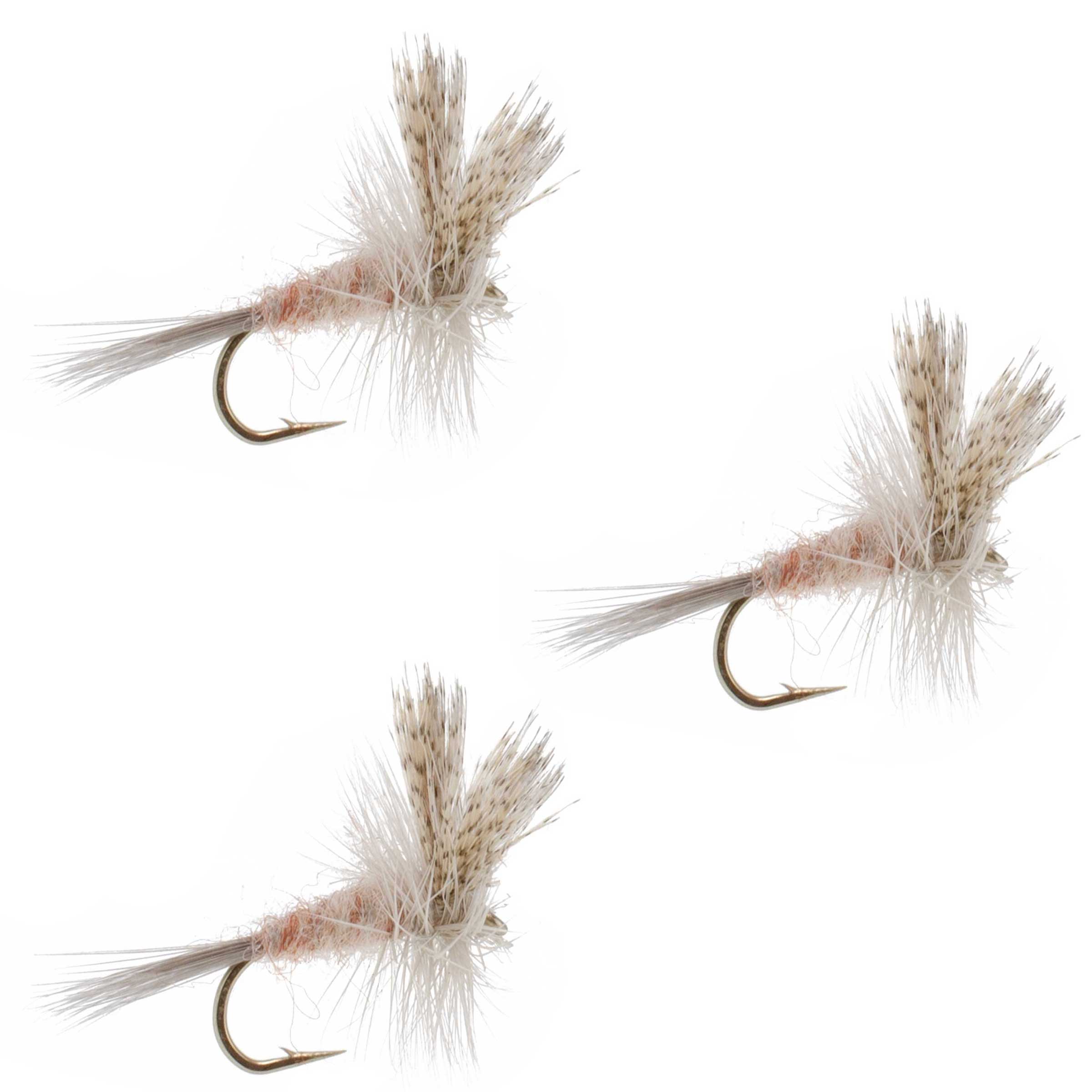 3 Pack Light Hendrickson Classic Dry Fly - Size 18