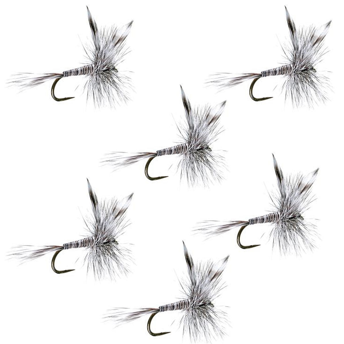 Barbless Mosquito Classic Trout Dry Fly Fishing  6 Flies - Hook Size 16