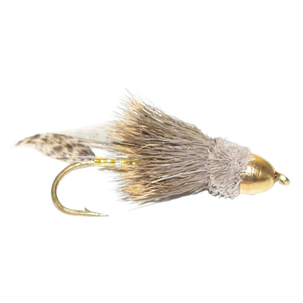 Cone Head Muddler Minnow Trout and Bass Streamer Fly - 6 Flies Hook Size 8