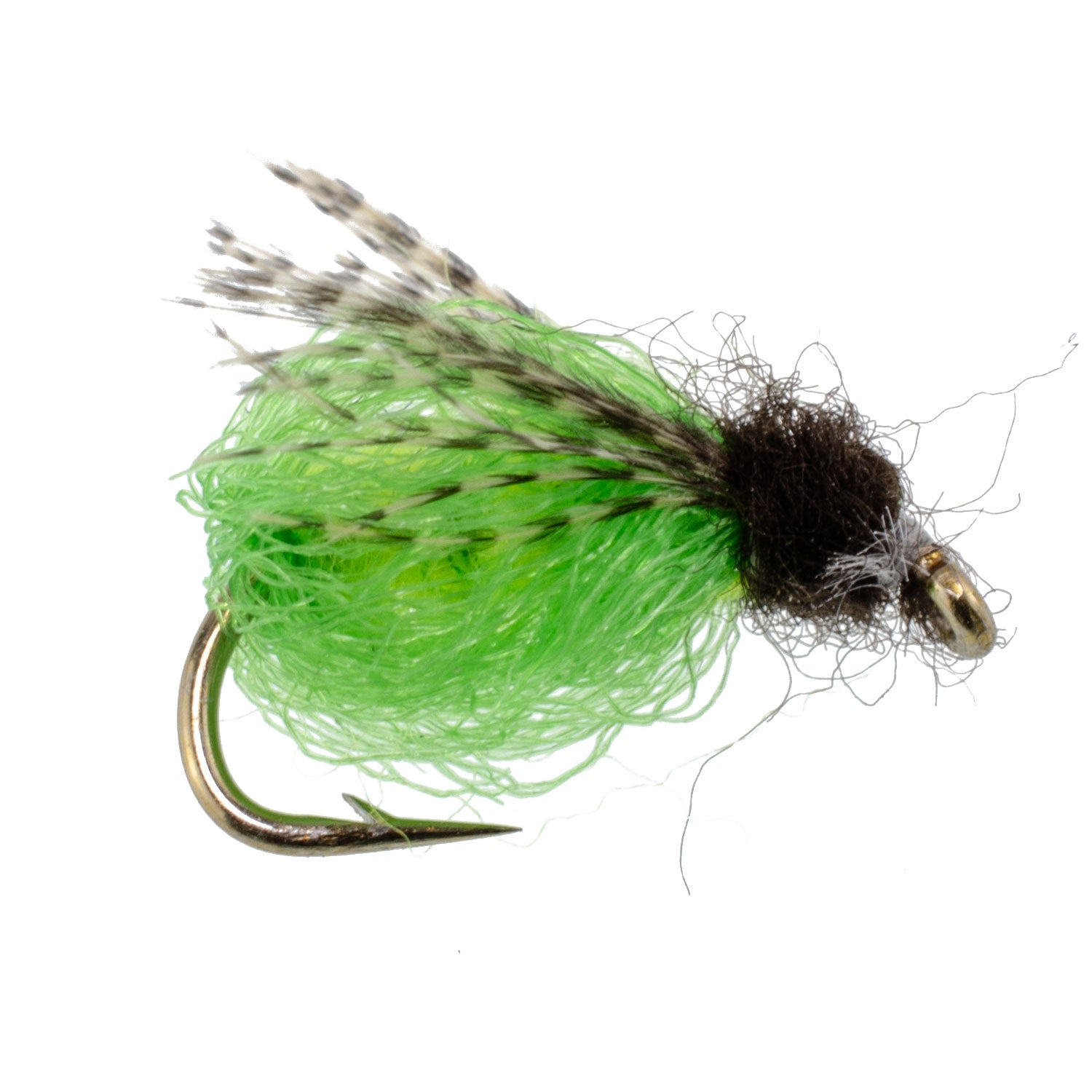 3 Pack LaFontaine Bright Green Deep Sparkle Caddis Pupa - Hook Size 18