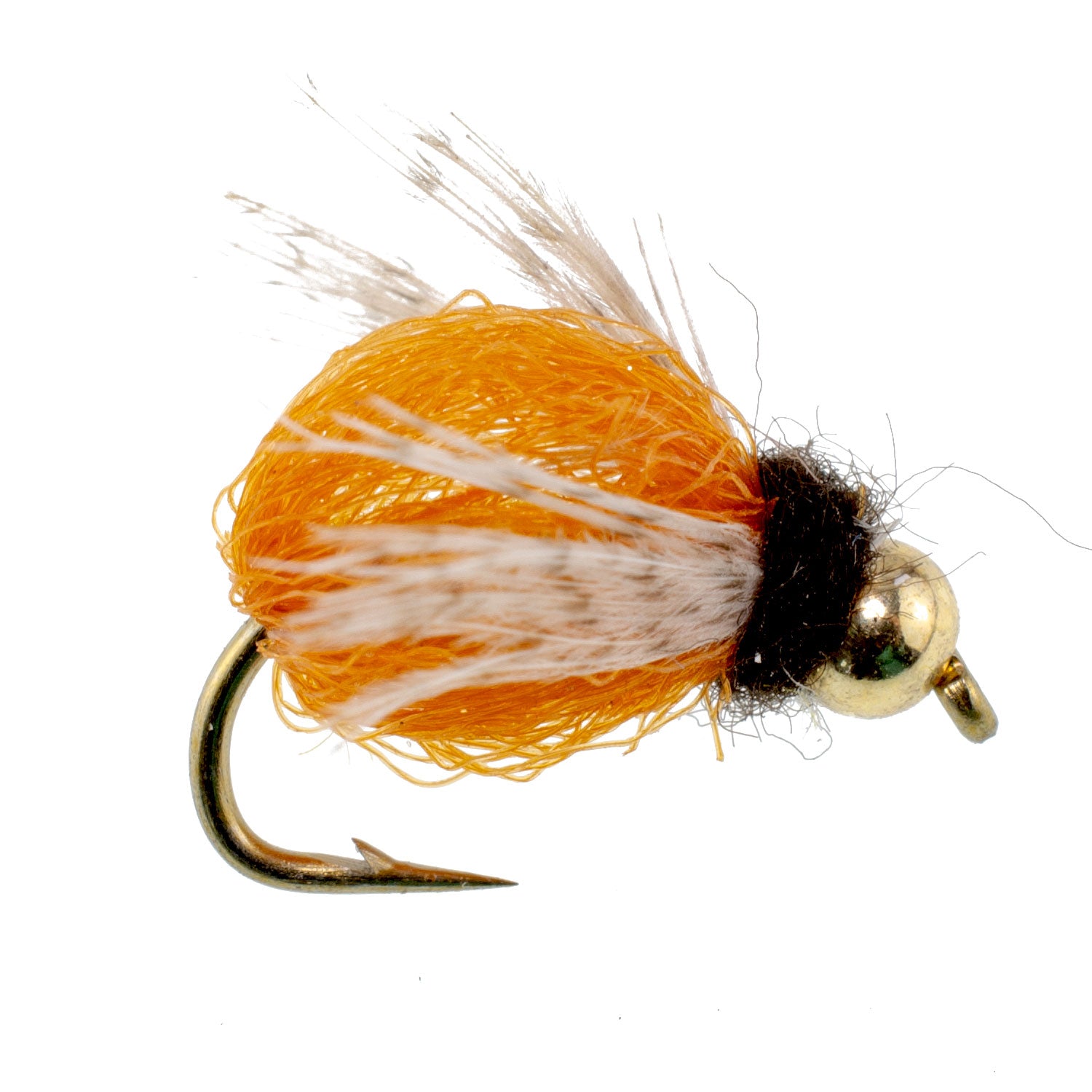 3 Pack Bead Head LaFontaine Amber Deep Sparkle Caddis Pupa - Hook Size 18