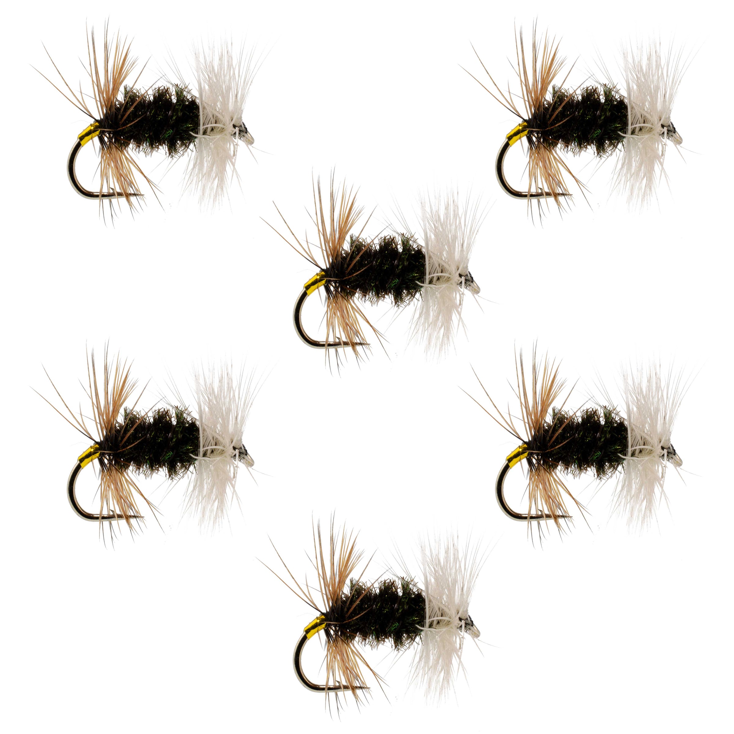 Renegade Classic Trout Dry Fly 6 Flies Hook Size 12
