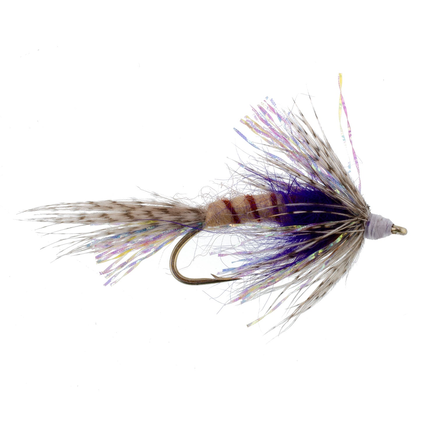 Purple Shakey Bealy Fall Soft Hackle Wet Fly - 6 Flies Hook Size 10