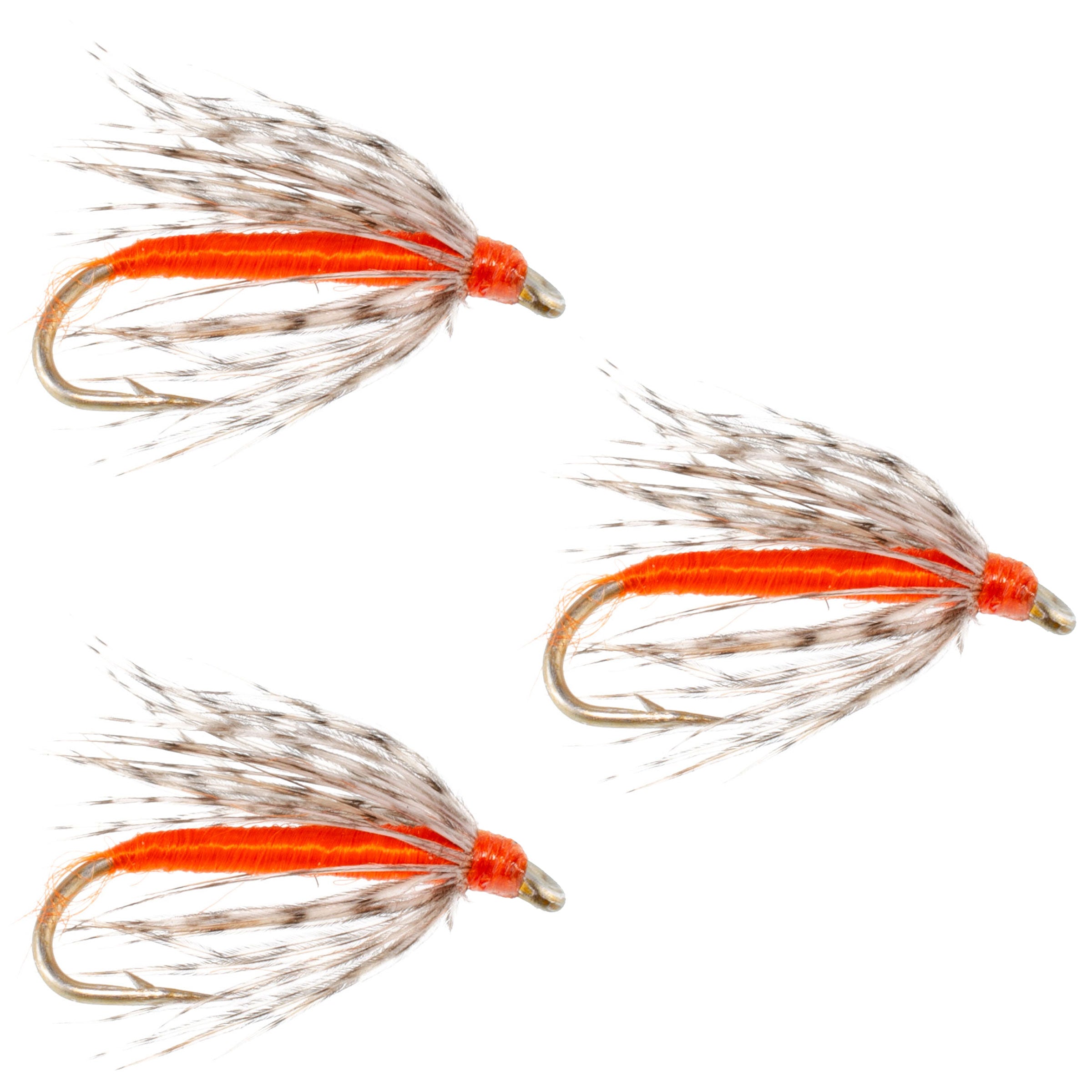 3 Pack Soft Hackle Partridge and Orange Fly Fishing Wet Flies - Hook Size 16