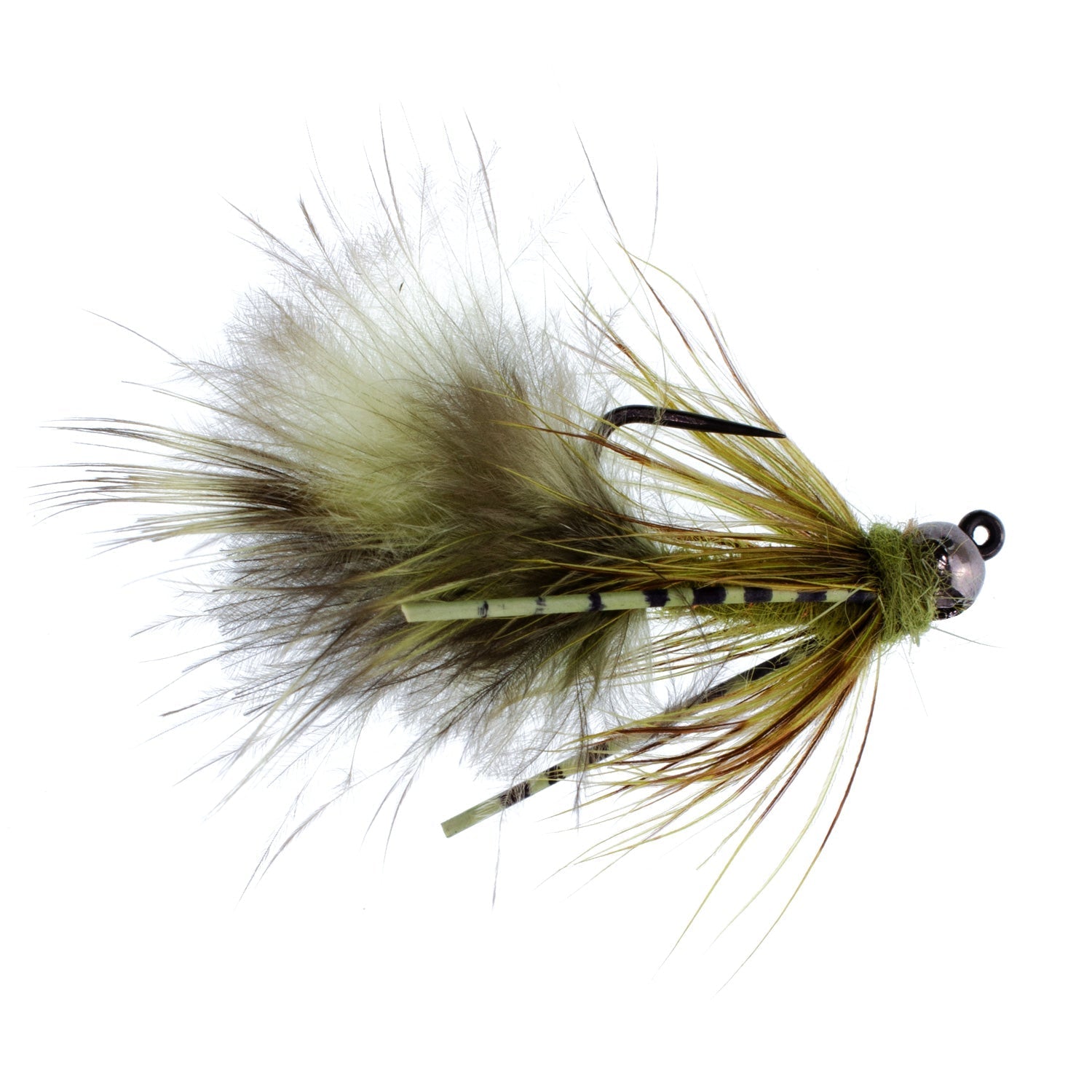 3 Pack Tungsten Bead Tactical Mini Bugger Czech Nymph Euro Nymphing Fly - 3 Flies Size 8