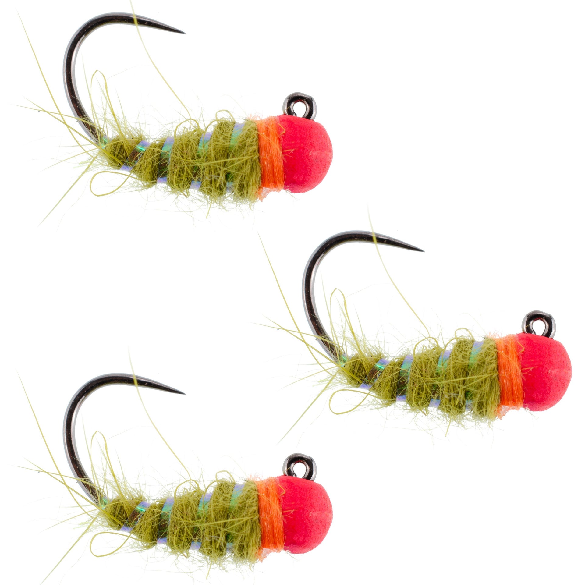 3 Pack Tungsten Hot Bead Walt's Worm Jig Tactical Czech Nymph Euro Nym