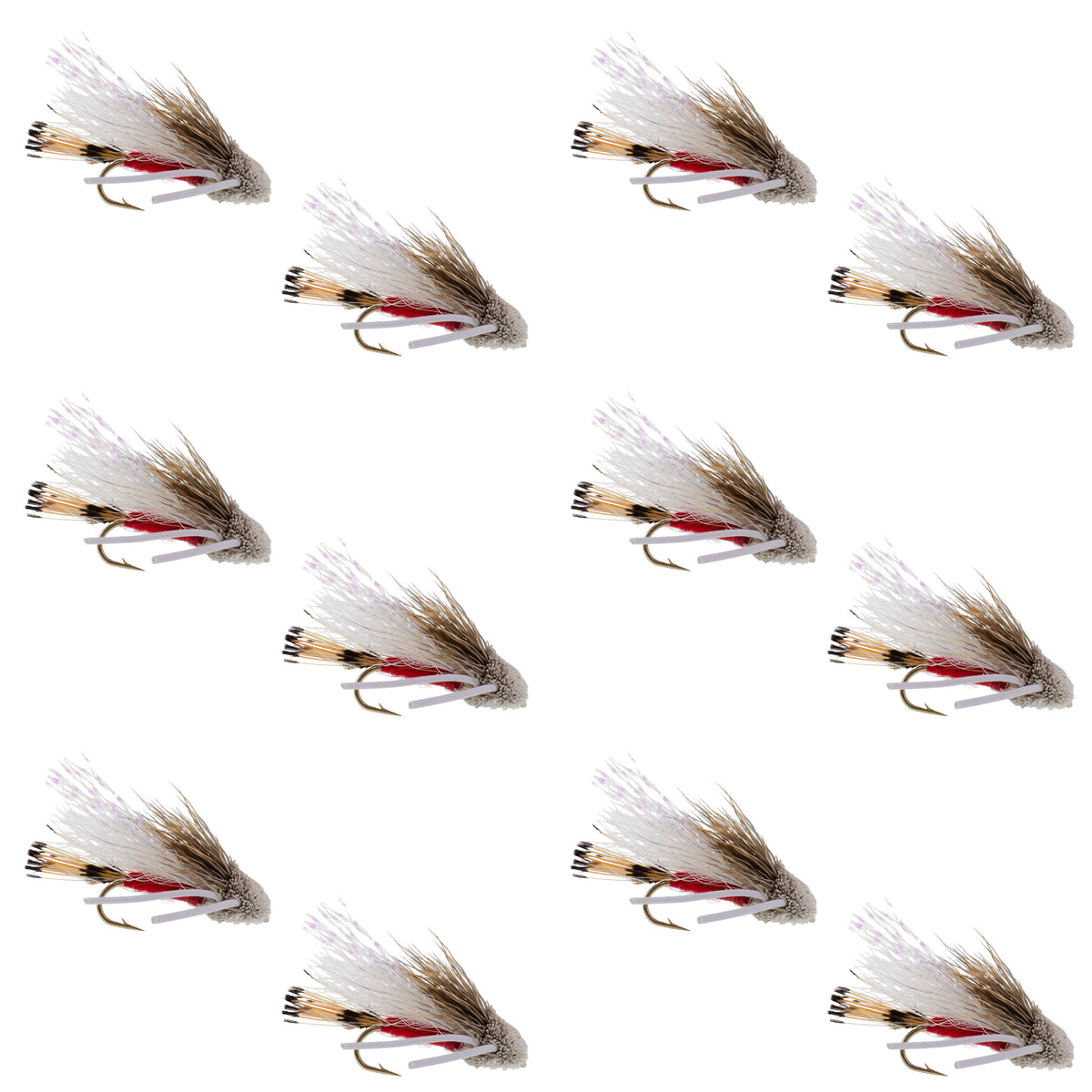 Turcks Tarantula Red Terrestrial Dry Fly - 12 Flies Size 12