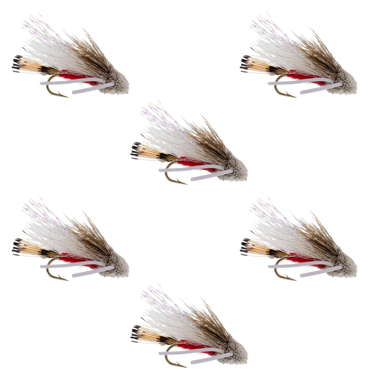 Turcks Tarantula Red Terrestrial Dry Fly - 6 Flies Size 12