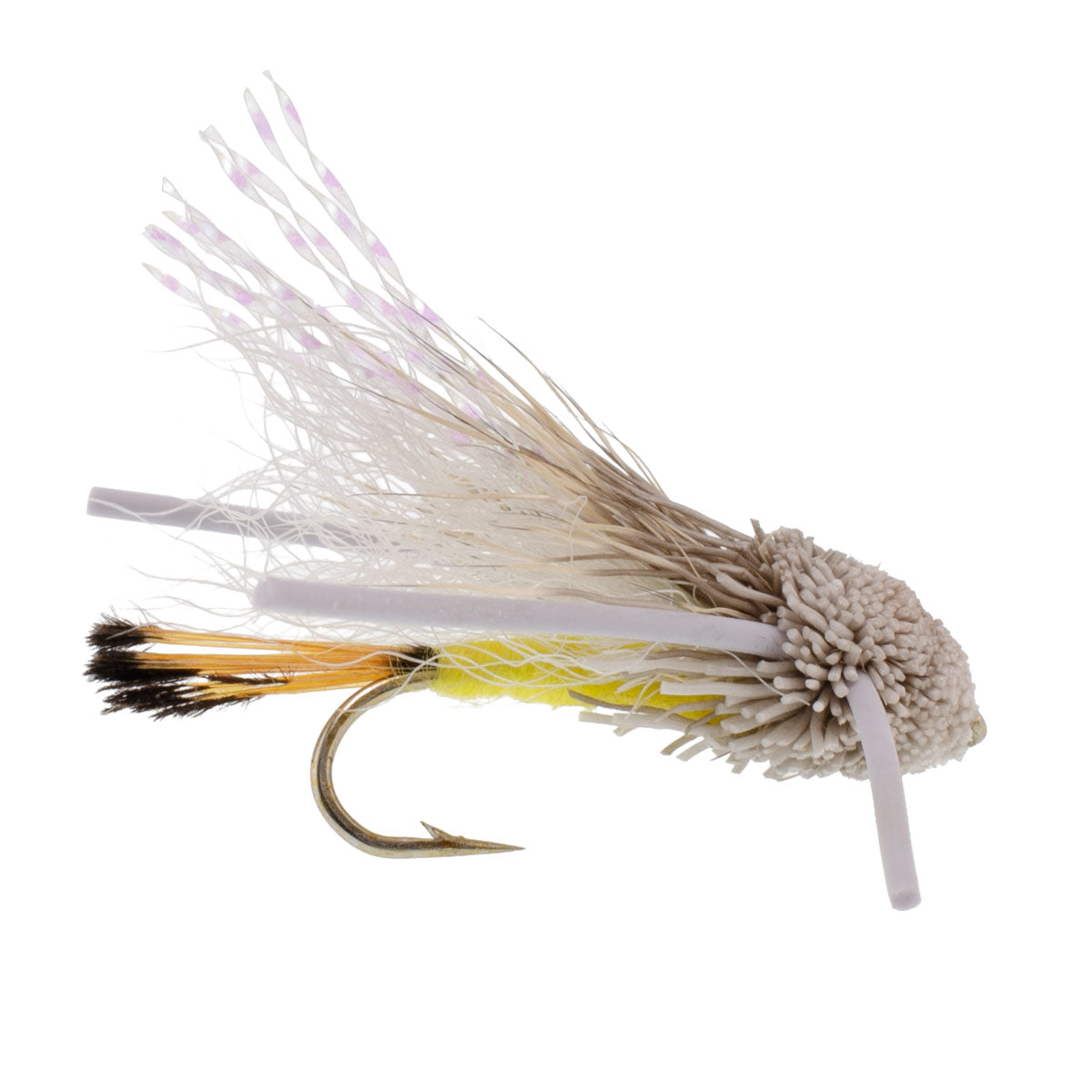 3 Pack Turcks Tarantula Yellow Terrestrial Dry Fly - Size 10