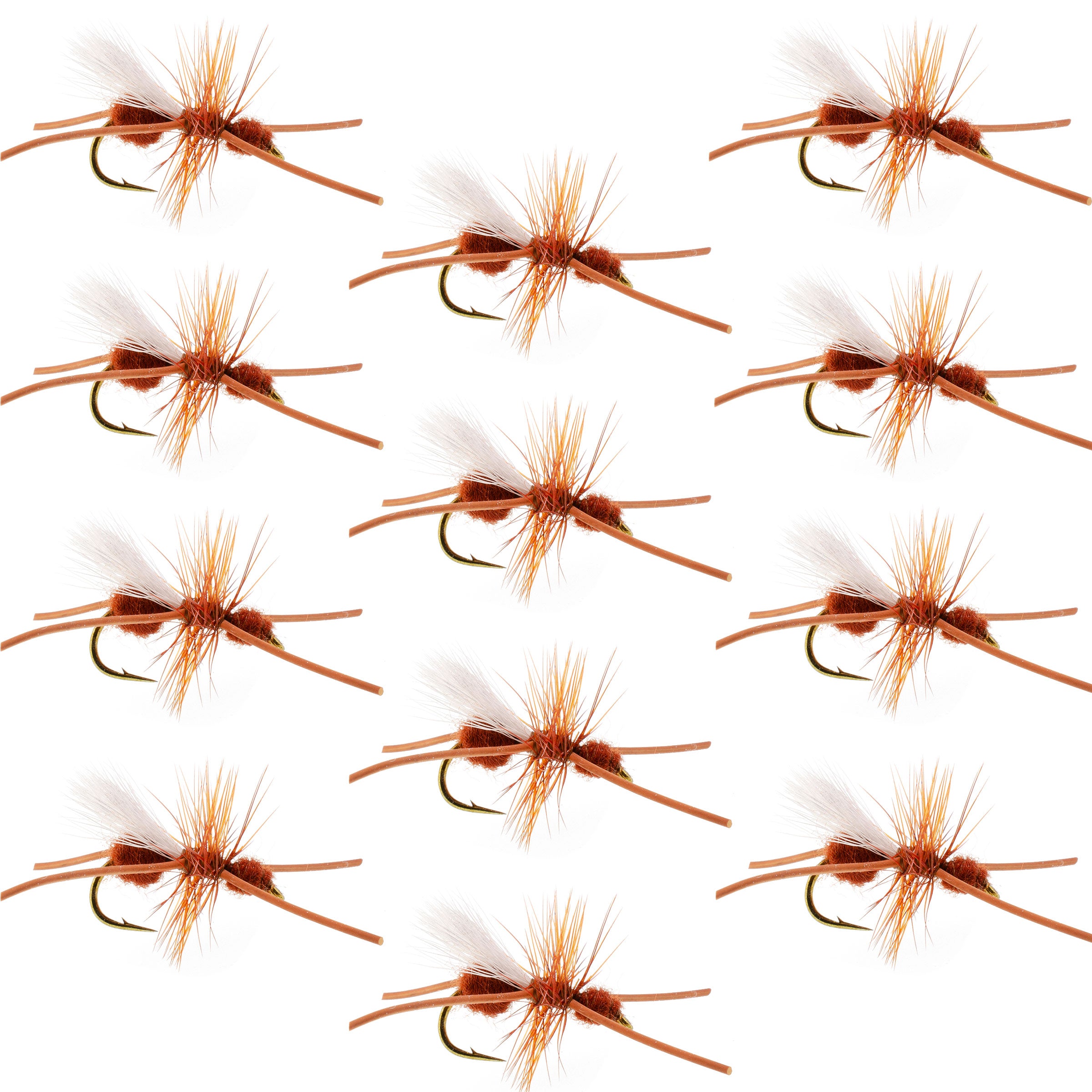 Turcks Power Flying Ant Cinnamon Terrestrial Trout Dry Fly - 1 Dozen Flies Hook Size 12