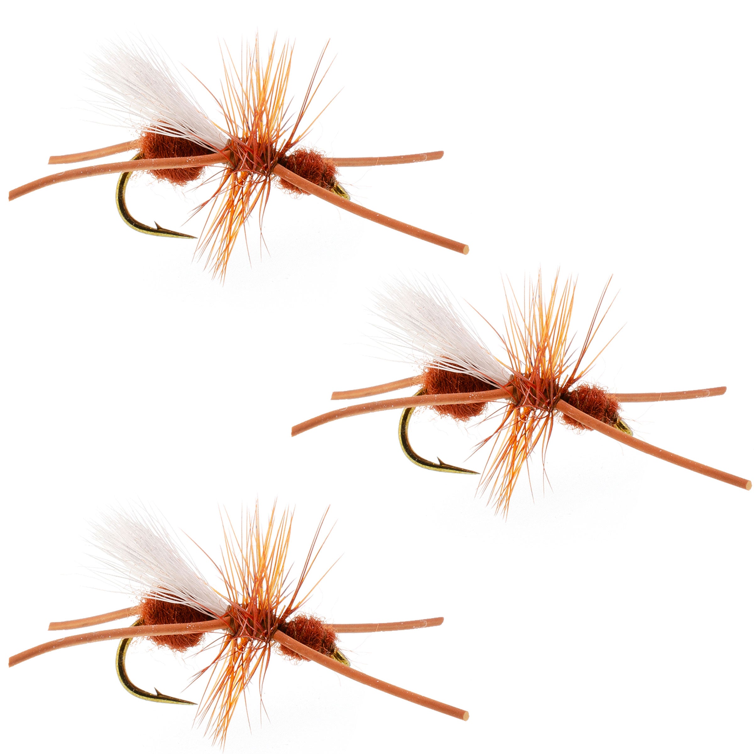 3 Pack Turcks Power Flying Ant Cinnamon Terrestrial Trout Dry Fly - Hook Size 12