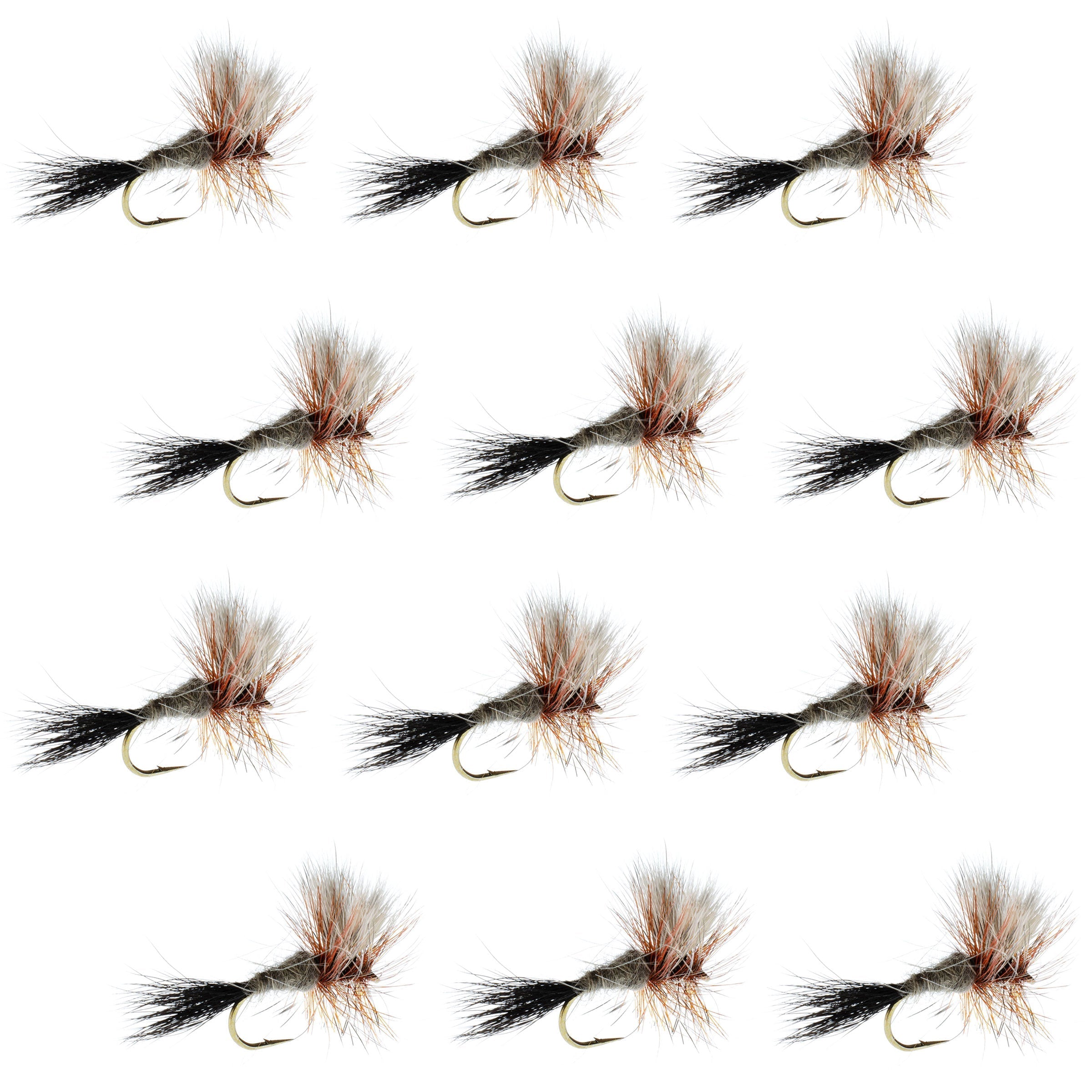 Ausable Wulff Classic Dry Fly 1 Dozen Flies  Hook Size 12