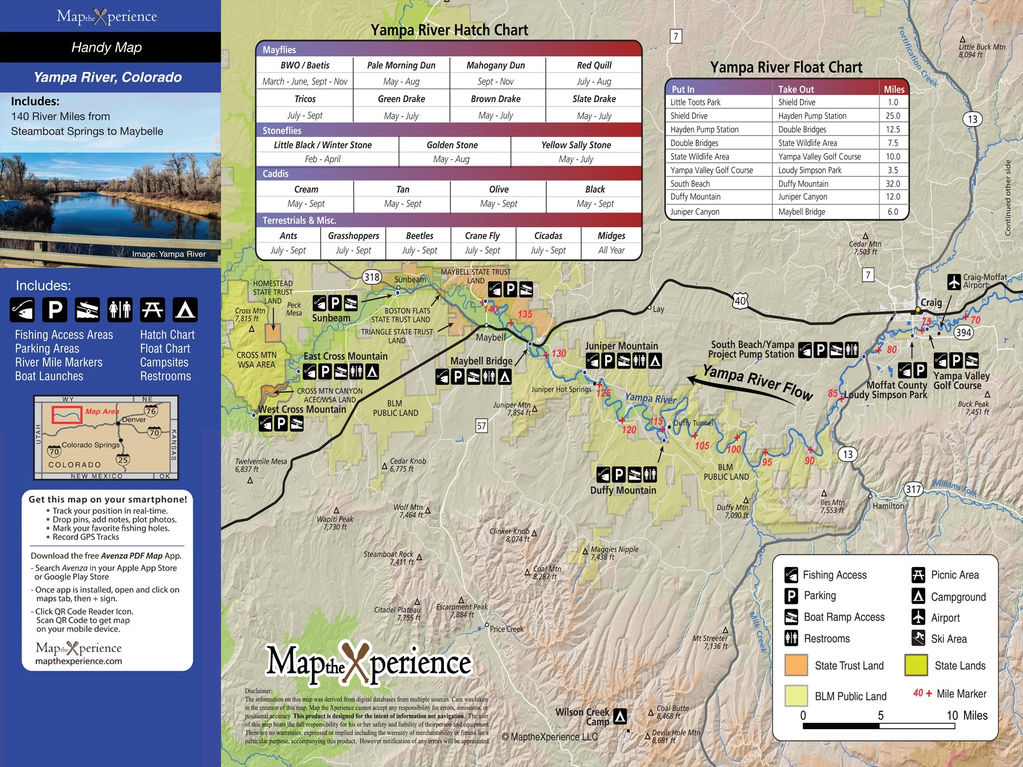 Yampa River Colorado Fly Fishing Map | Public Access Guide