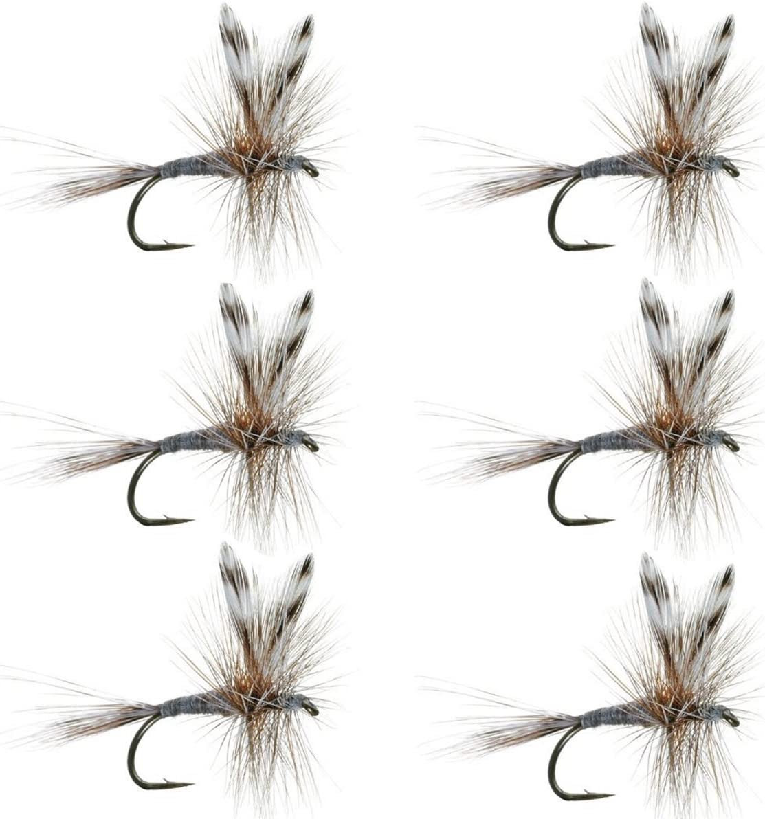 Adams Classic Dry Fly - Anzuelo para 6 moscas, tamaño 18
