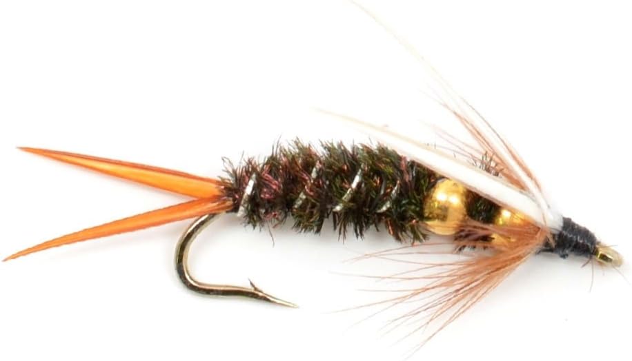 Double Bead Prince Nymph Fly Fishing Flies - 12 Flies Hook Size 14