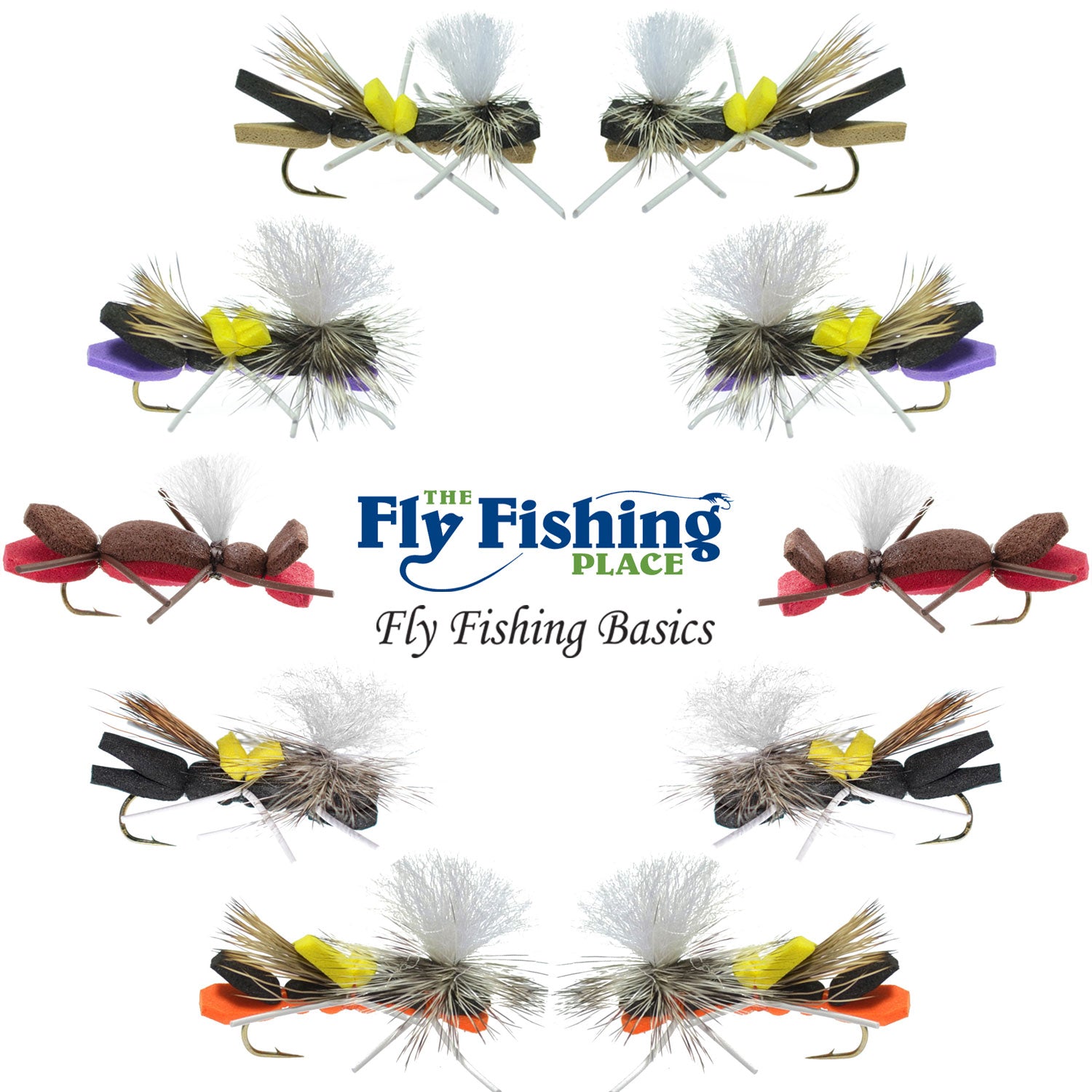 Basics Collection - Parachute Chernobyl Ant Foam Dry Fly Assortment 