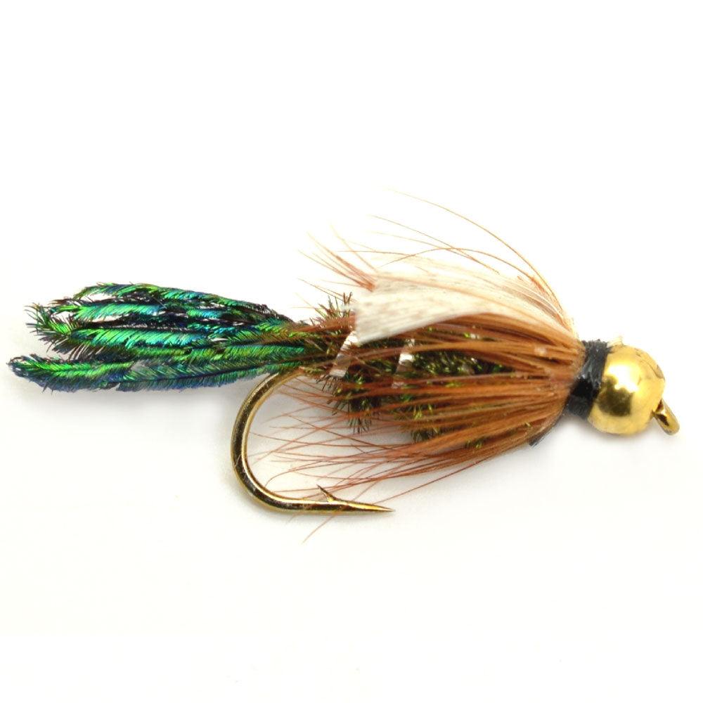 The Fly Fishing Place Basics Collection - Bead Head Nymph Assortment - 10 Wet Flies - 5 Patterns - Hook Sizes 12, 14, 16