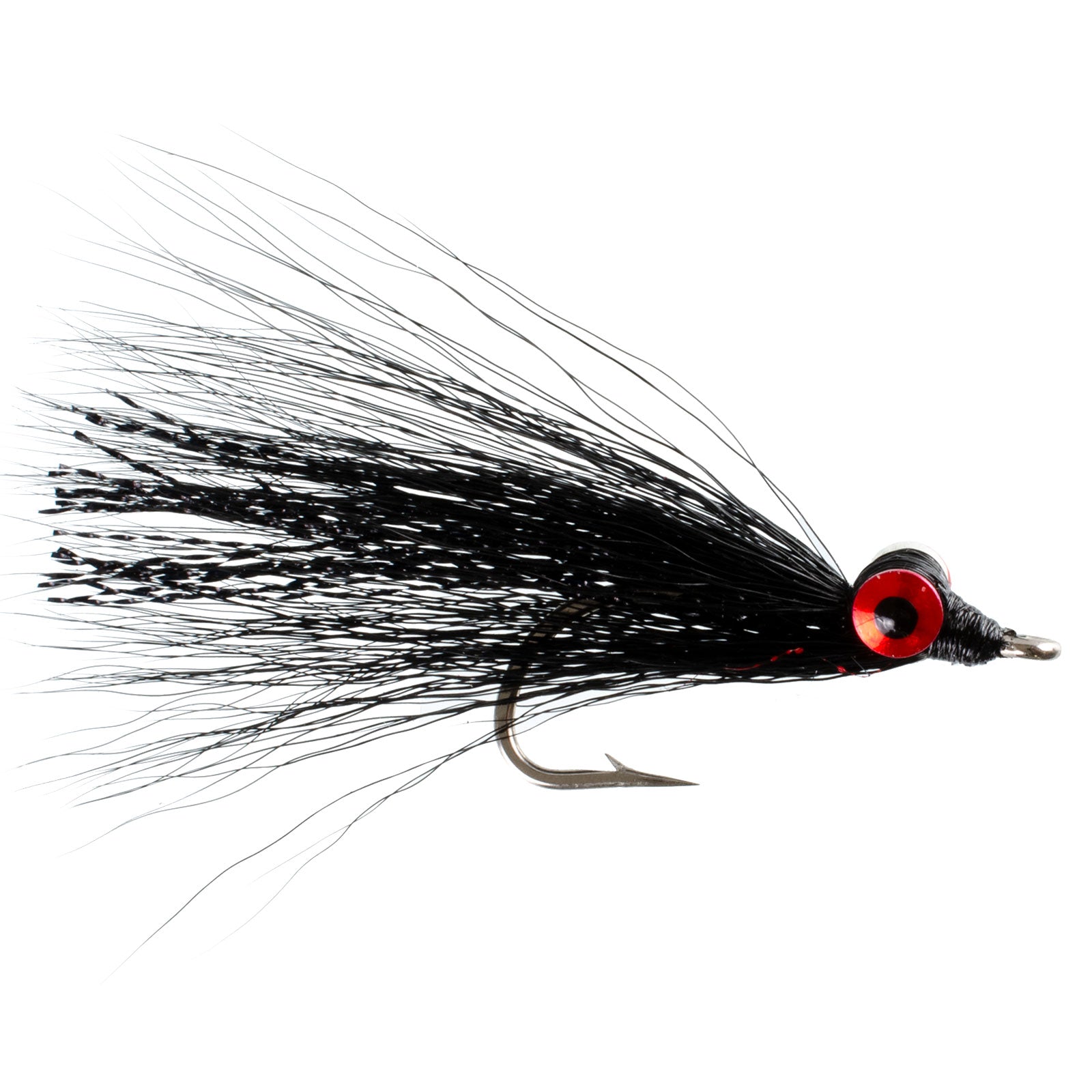 Clousers Deep Minnow Black - Streamer Fly Fishing Flies - 4 Saltwater and Bass Flies - Hook Size 1/0