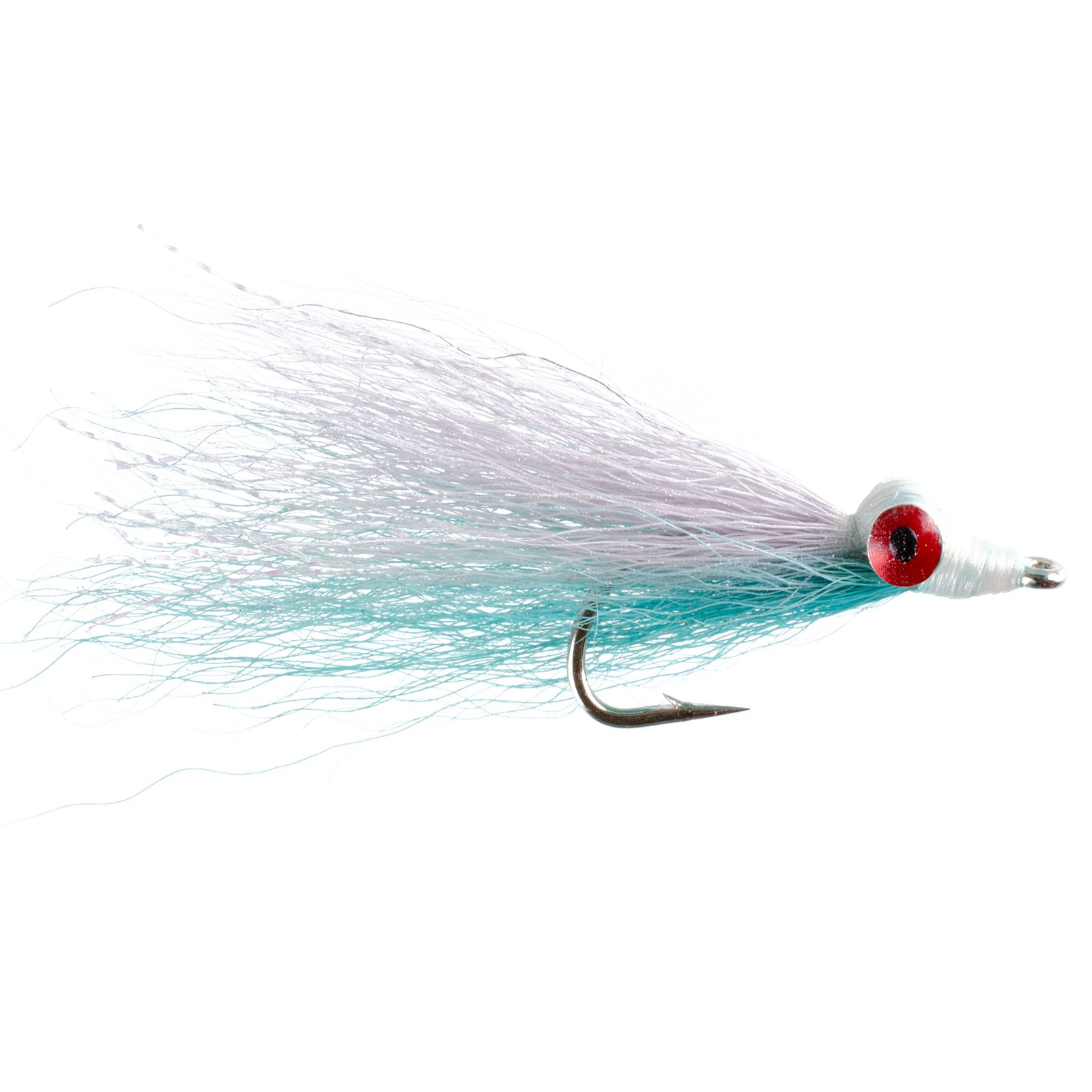 Clousers Deep Minnow Blue White - Streamer Fly Fishing Flies - 4 Saltwater and Bass Flies - Hook Size 1/0