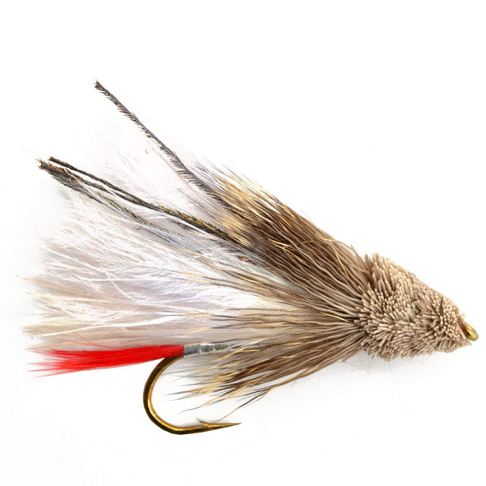 White Marabou Muddler Minnow Streamer Flies - 4 Fly Fishing Flies - Hook Size 8