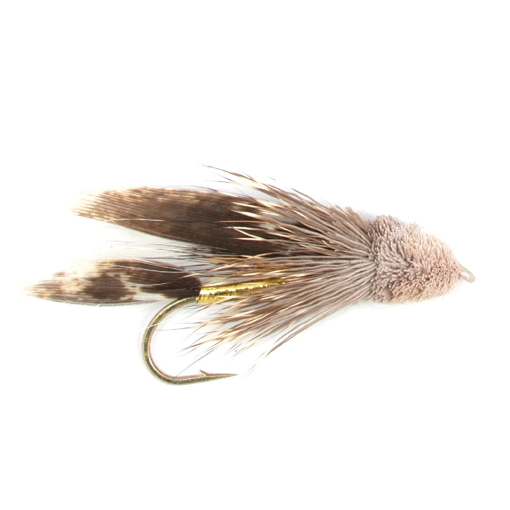 3 Pack Muddler Minnow Trout and Bass Streamer Fly - Hook Size 10