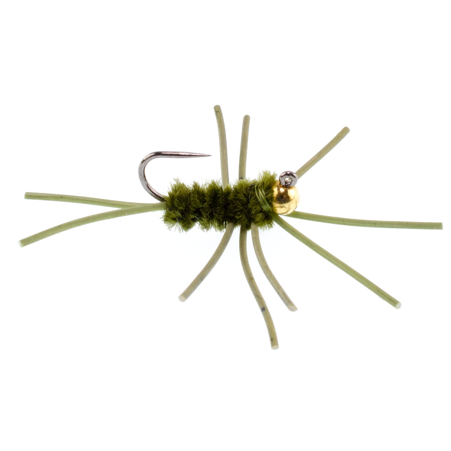 Tungsten Bead Jigged Pat's Rubber Legs Nymph Assortment Fly Fishing Flies - Trout and Bass Wet Fly Pattern - 14 Flies 7 Colors Hook Size 10