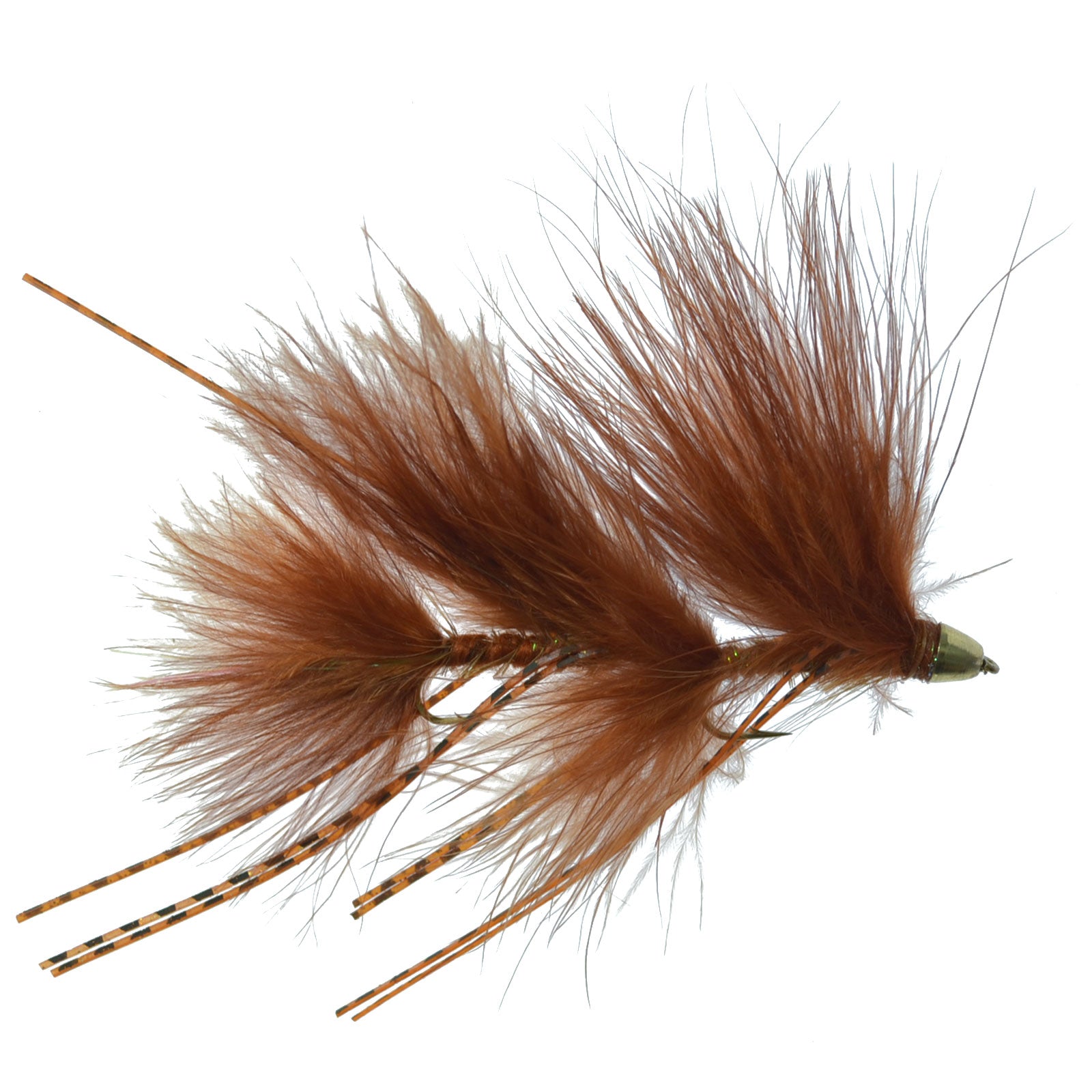 Peanut Envy Streamer Brown - Size 6 - Articulated Trout Bass Steelhead Salmon and Bass Fly Fishing Flies
