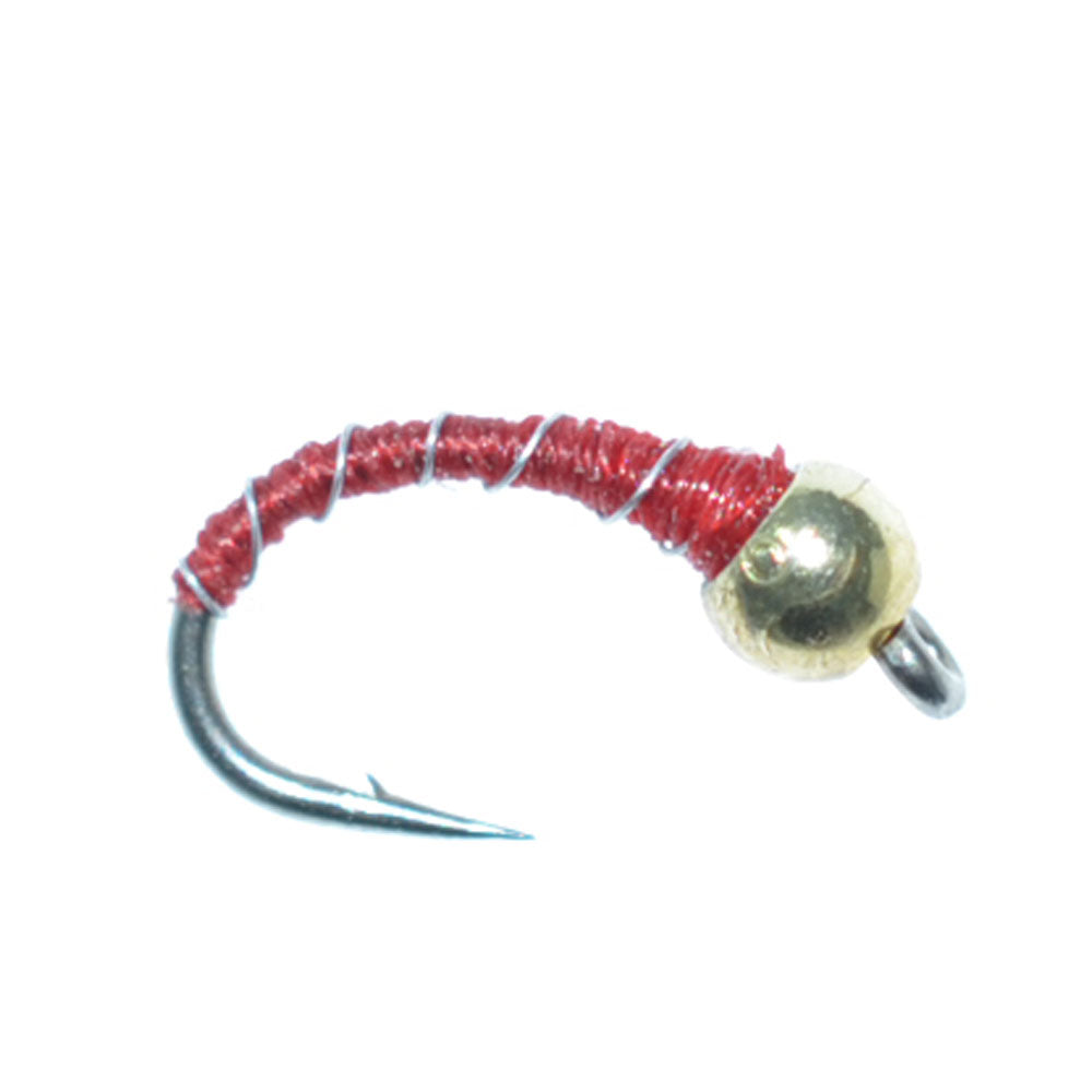 Red Zebra Midge Assortment 3 Each of 3 Sizes 14, 16, 18 - Tailwater Fly Fishing Flies Collection