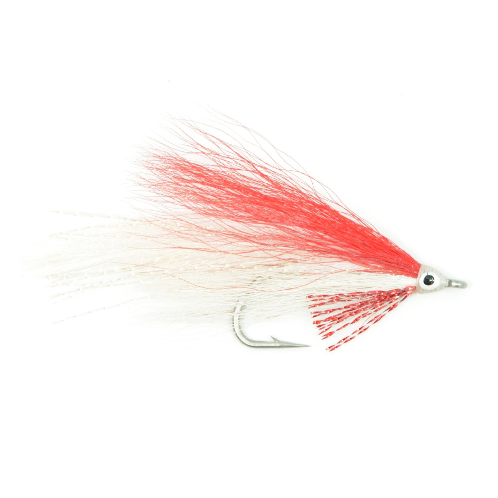 Lefty's Deceiver Fly Fishing Fly - Red/White - Hook Size 1/0