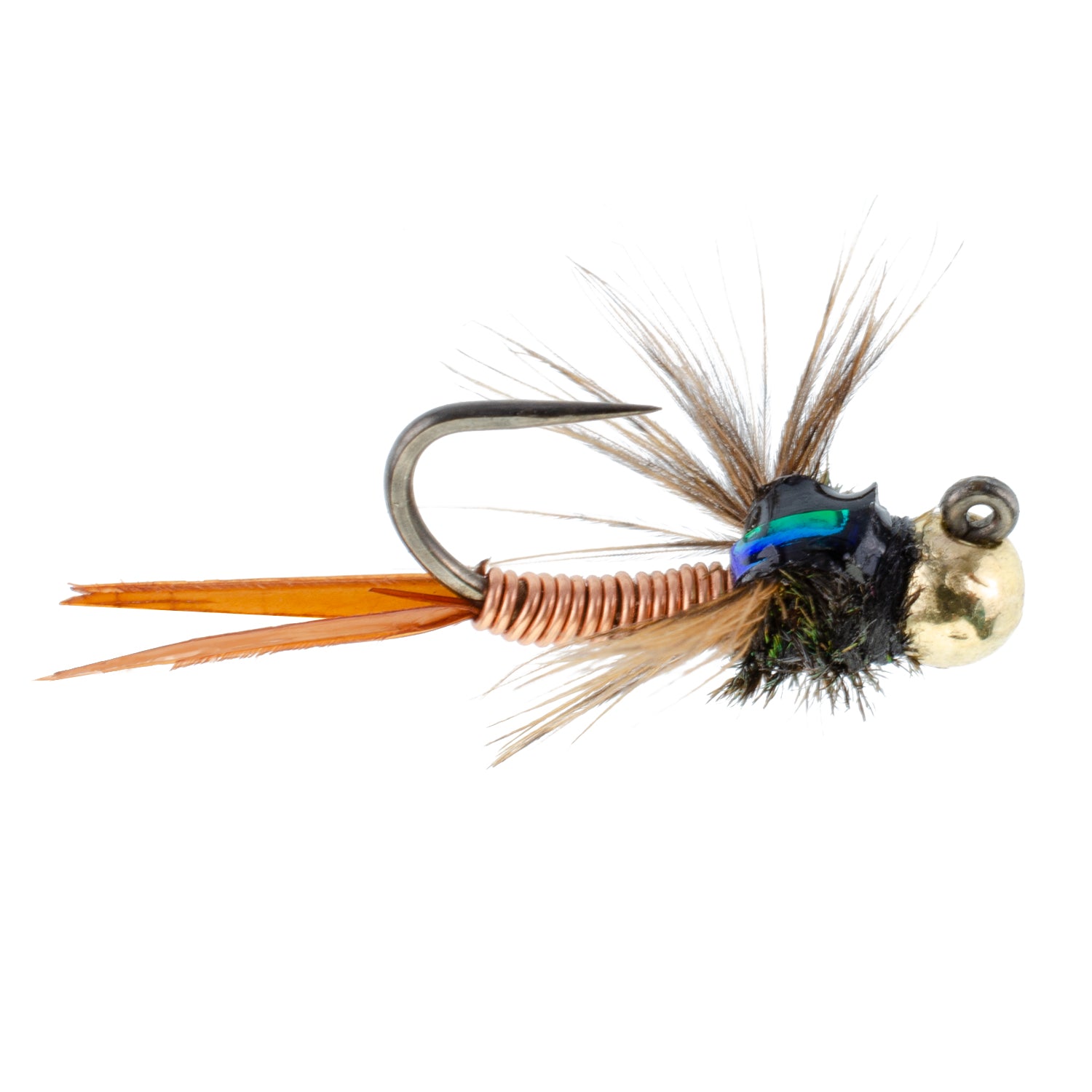 Tactical Tungsten Bead Head Copper John Euro Nymph Assortment Fly Fishing Flies - Collection of 9 Flies 3 Colors Hook Size 16