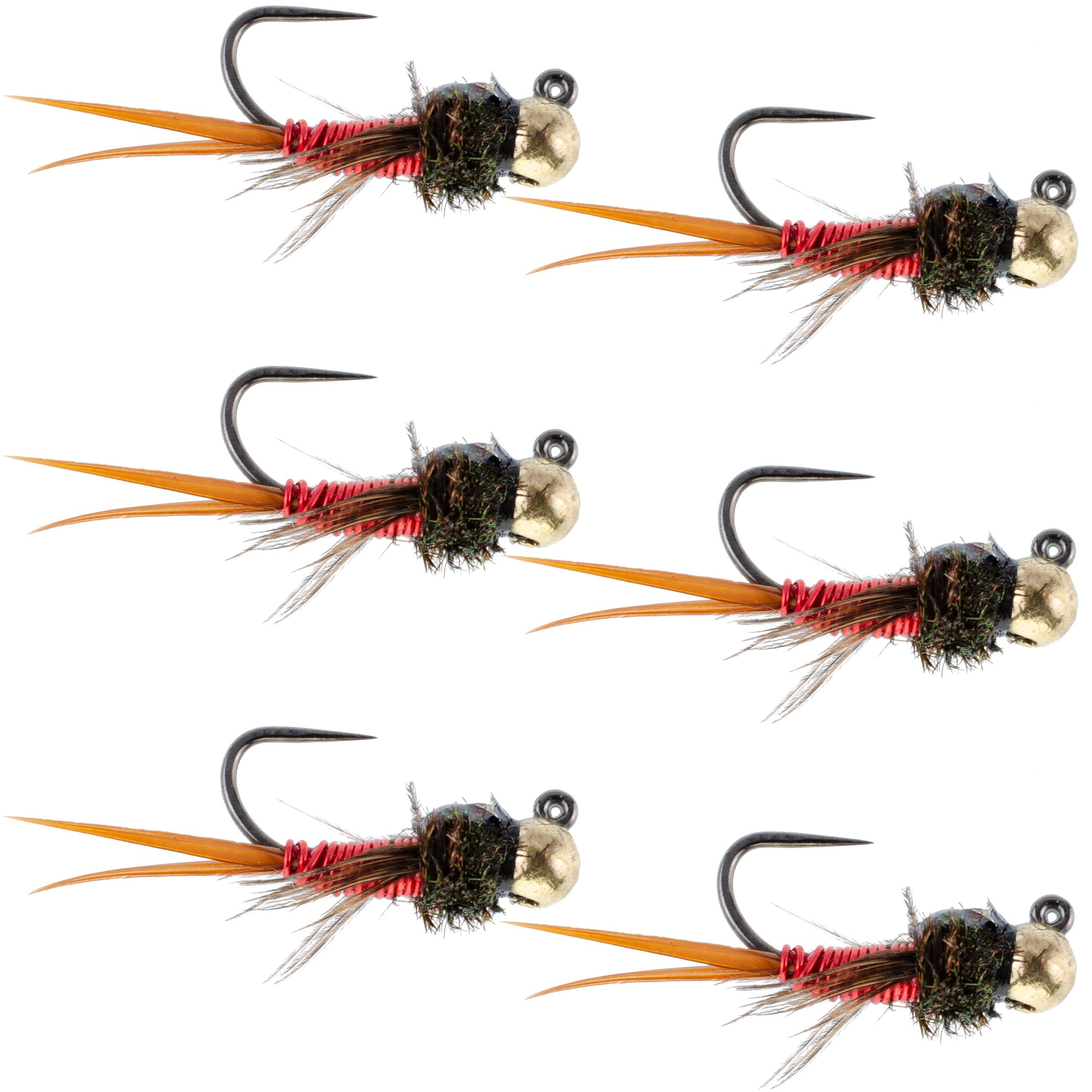1 DOZEN TUNGSTEN HEAD PINK,BLACK AND PEARL SPANISH NYMPHS FLY FISHING-PER  117