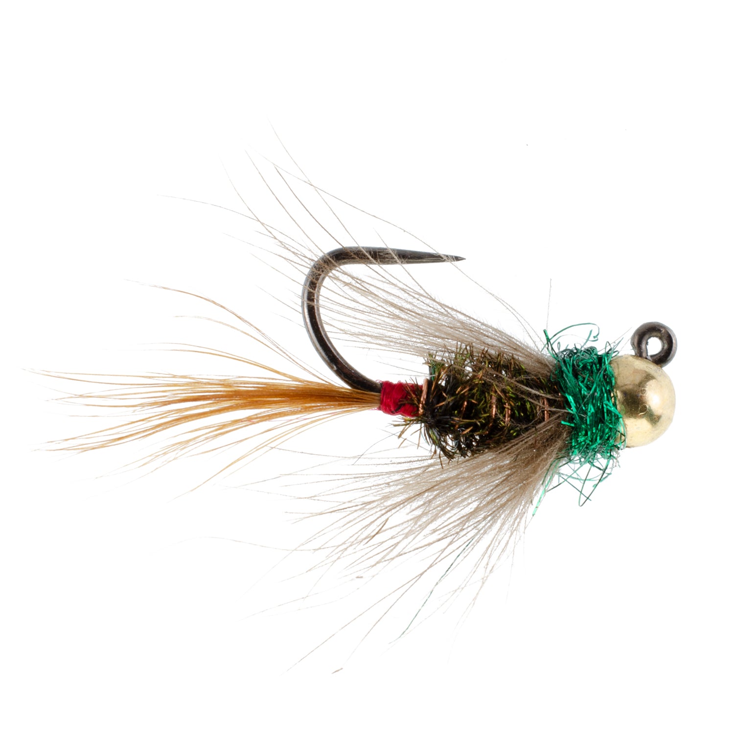 Tungsten Bead Tactical CDC Frenchie Czech Nymph Euro Nymphing Fly - 6 Flies Size 12