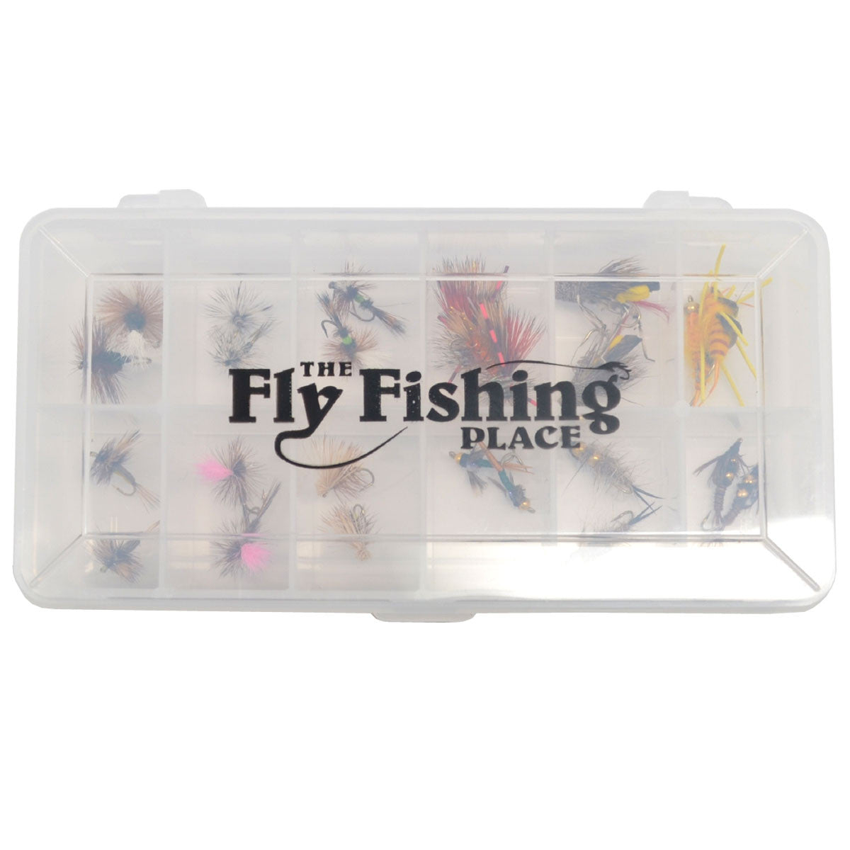 Trout Fly Assortment - Essential Western Dry and Nymph Fly Fishing Flies Collection - 2 Dozen Trout Flies with Fly Box