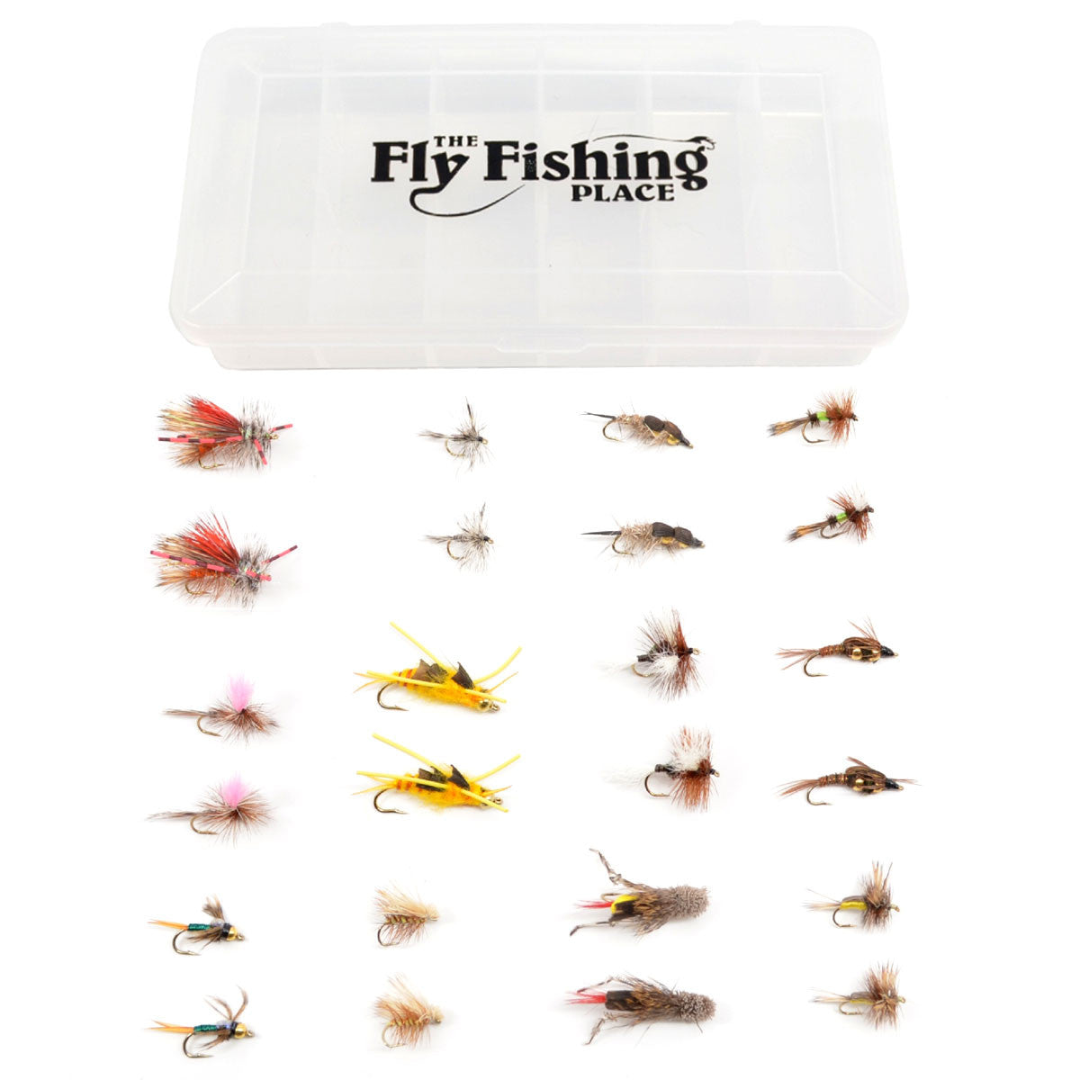 Wild Water Fly Fishing 36 Terrestrial Flies Assortment with Small Fly Box  for Trout, Panfish, Crappie, Sunfish